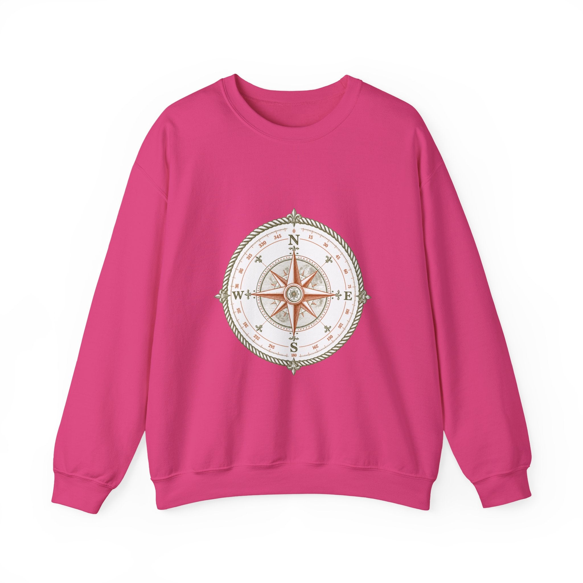 Matching Couple Sweatshirt - Compass North & South Matching Couple Comfort Colors Crew Vintage Art His Hers Honeymoon Gift - Design A