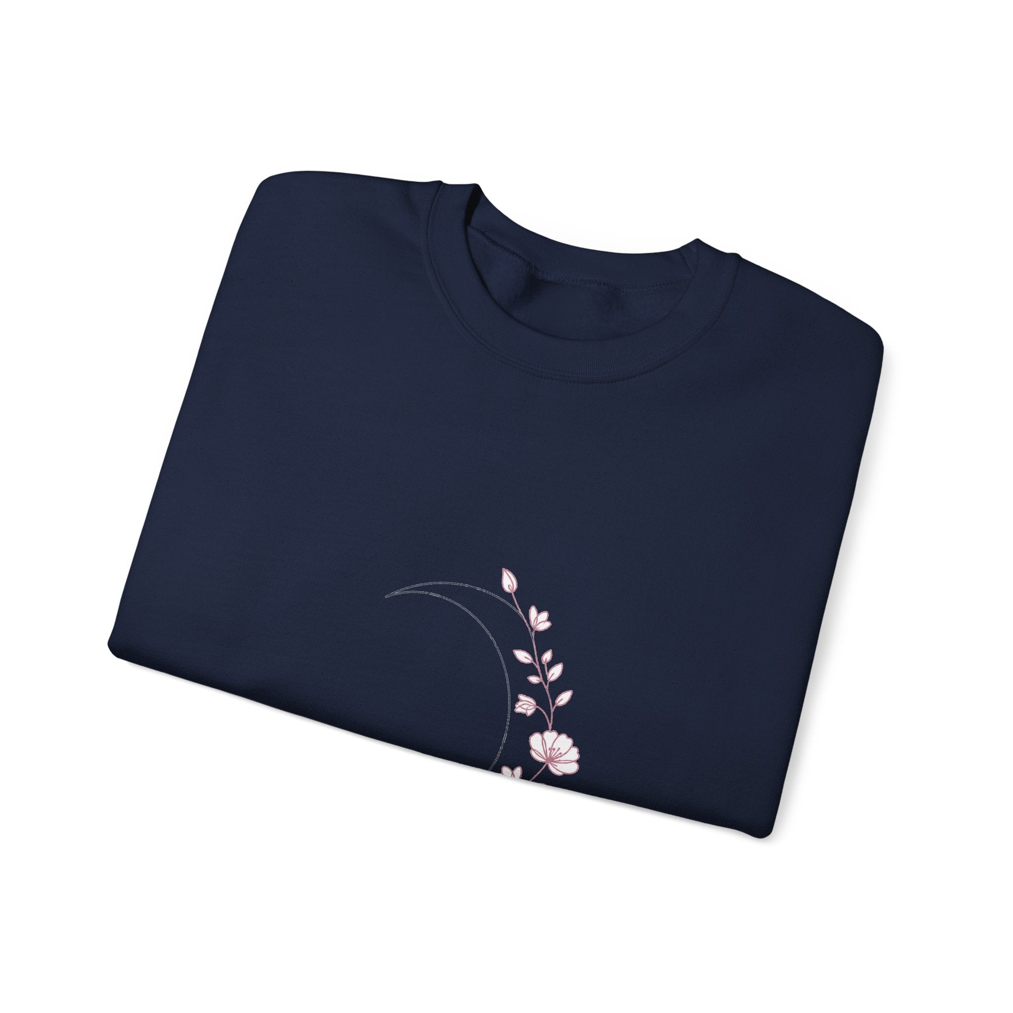 Matching Couple Sweatshirt - Waxing & Waning Moon Matching Couple Comfort Colors Crew Minimalist Art His Hers Christmas Gift - Design A