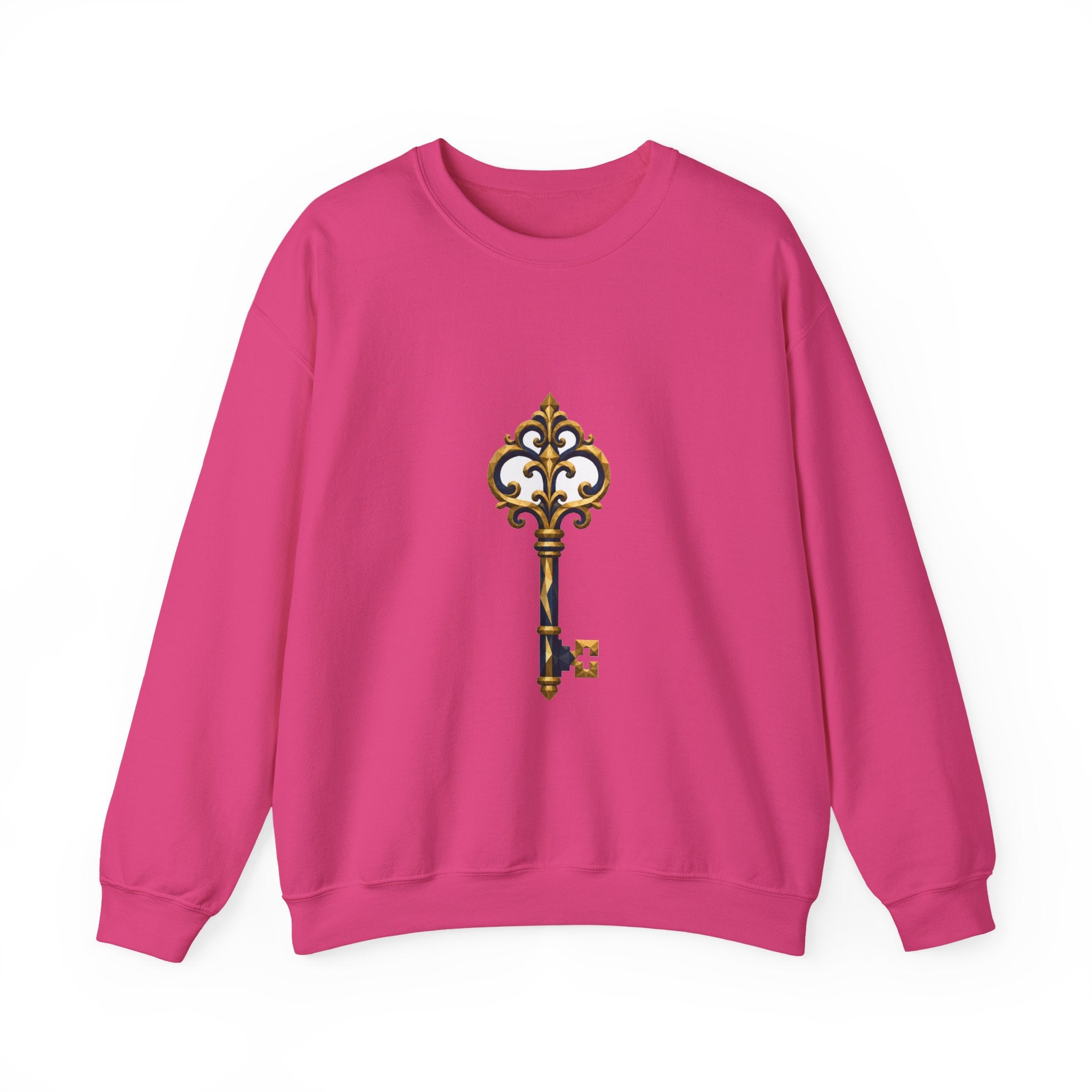 Matching Couple Sweatshirt - Key & Lock Matching Couple Premium Fleece Sweatshirt Geometric Art His Hers Love Gift - Design A