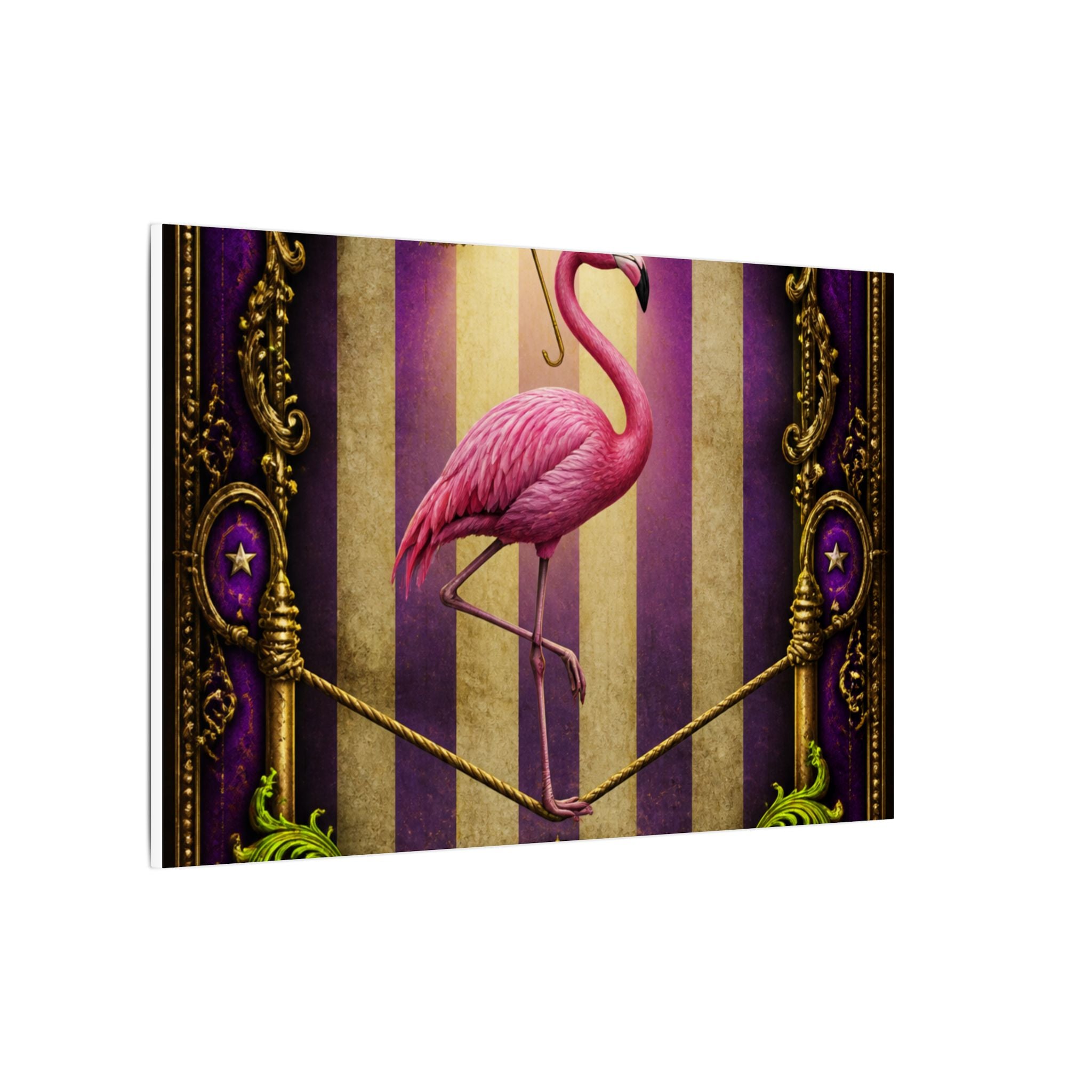 Flamingo Tightrope Wall Art Canvas 16×20 Baroque Home Office Decor Maximalist Print