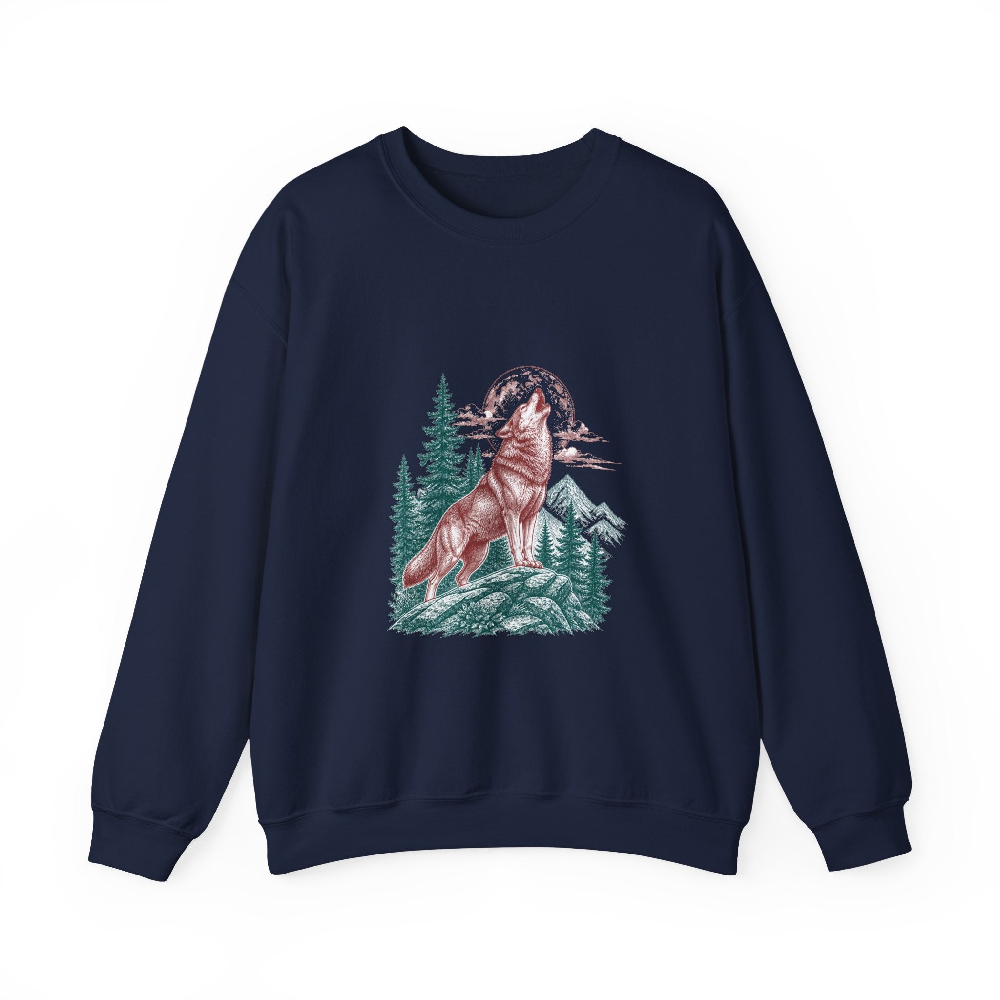 Matching Couple Sweatshirt - Wolf & Dove Matching Couple Comfort Colors Crew Vintage Art His Hers Honeymoon Gift - Design A