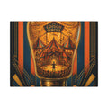 Light Bulb Circus Wall Art Canvas 16×20 Art Deco Entryway Decor Maximalist Print