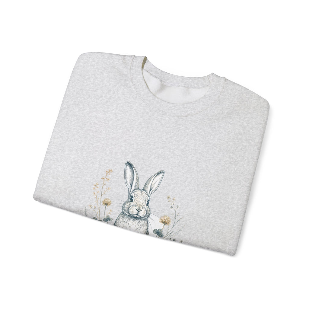 Matching Couple Sweatshirt - Fox & Rabbit Matching Couple Crewneck Sweatshirt Hand-Drawn Art His Hers Best Friend Gift - Design B