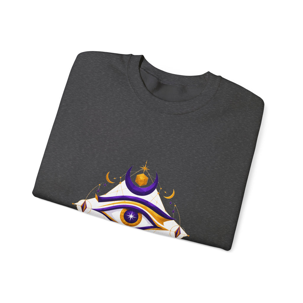 Matching Couple Sweatshirt - Eye of Ra & Horus Matching Couple Premium Fleece Sweatshirt Geometric Art His Hers Love Gift - Design B