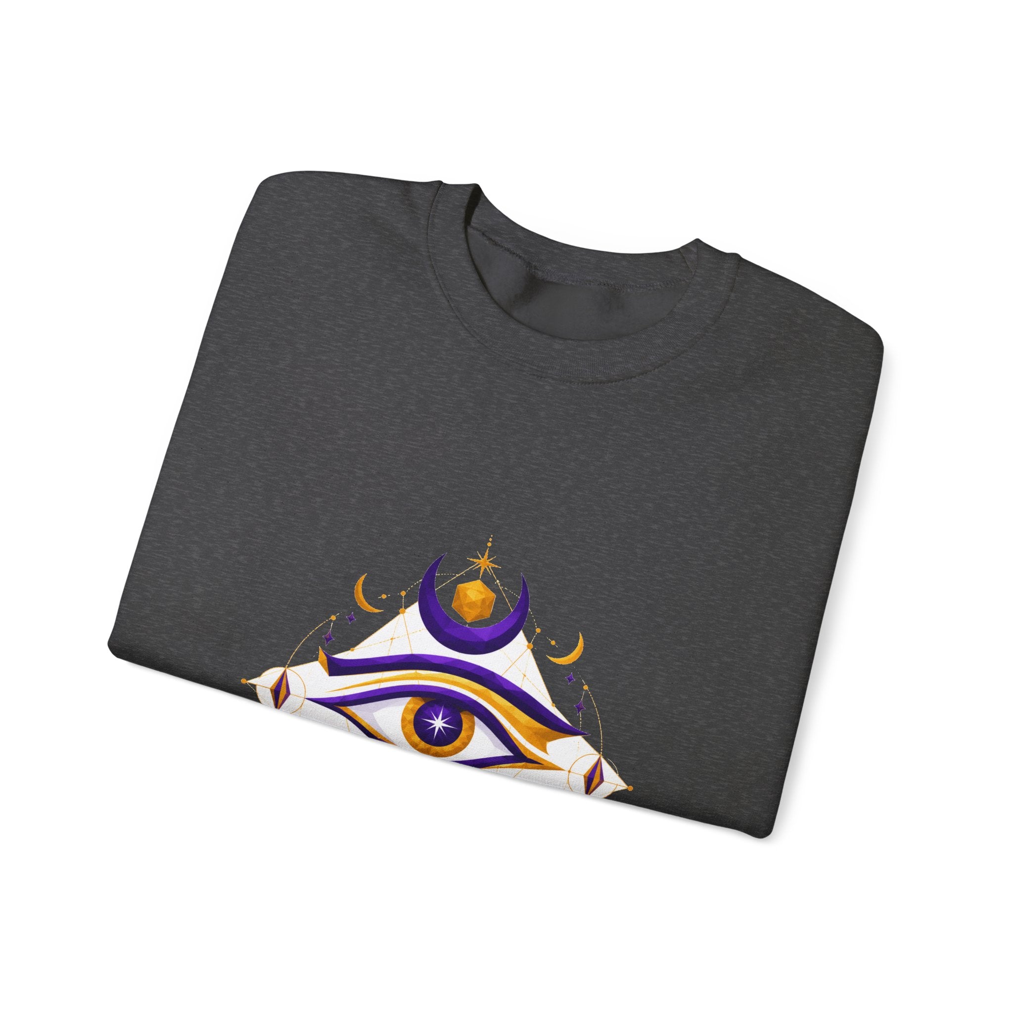 Matching Couple Sweatshirt - Eye of Ra & Horus Matching Couple Premium Fleece Sweatshirt Geometric Art His Hers Love Gift - Design B