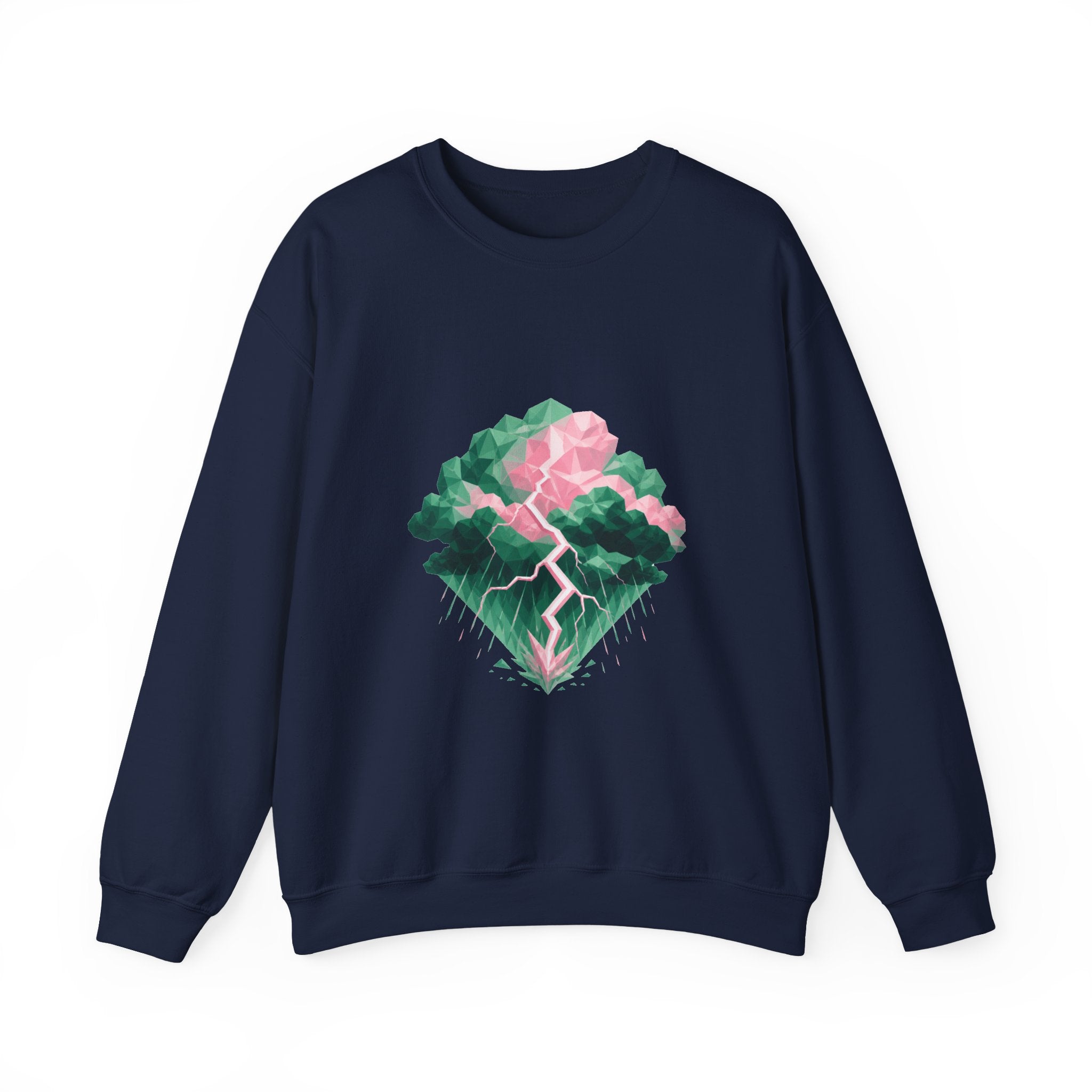 Matching Couple Sweatshirt - Storm & Rainbow Matching Couple Comfort Colors Crew Geometric Art His Hers Love Gift - Design A
