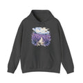 Matching Couple Sweatshirt - Lavender Fields & Canyon Matching Couple Hooded Sweatshirt Watercolor Art His Hers Engagement Gift - Design A
