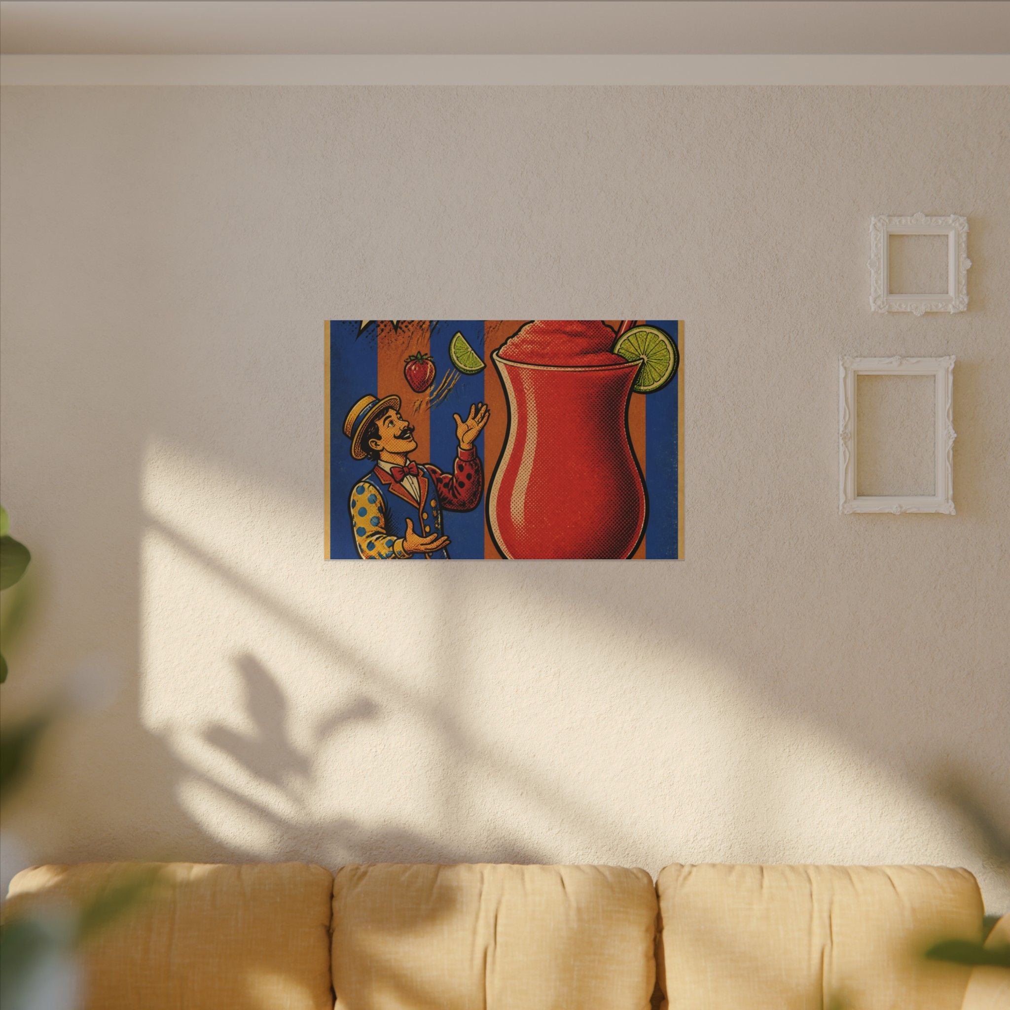 Daiquiri Fruit Juggler Wall Art Canvas 24×36 Pop Art Restaurant Decor Maximalist Print