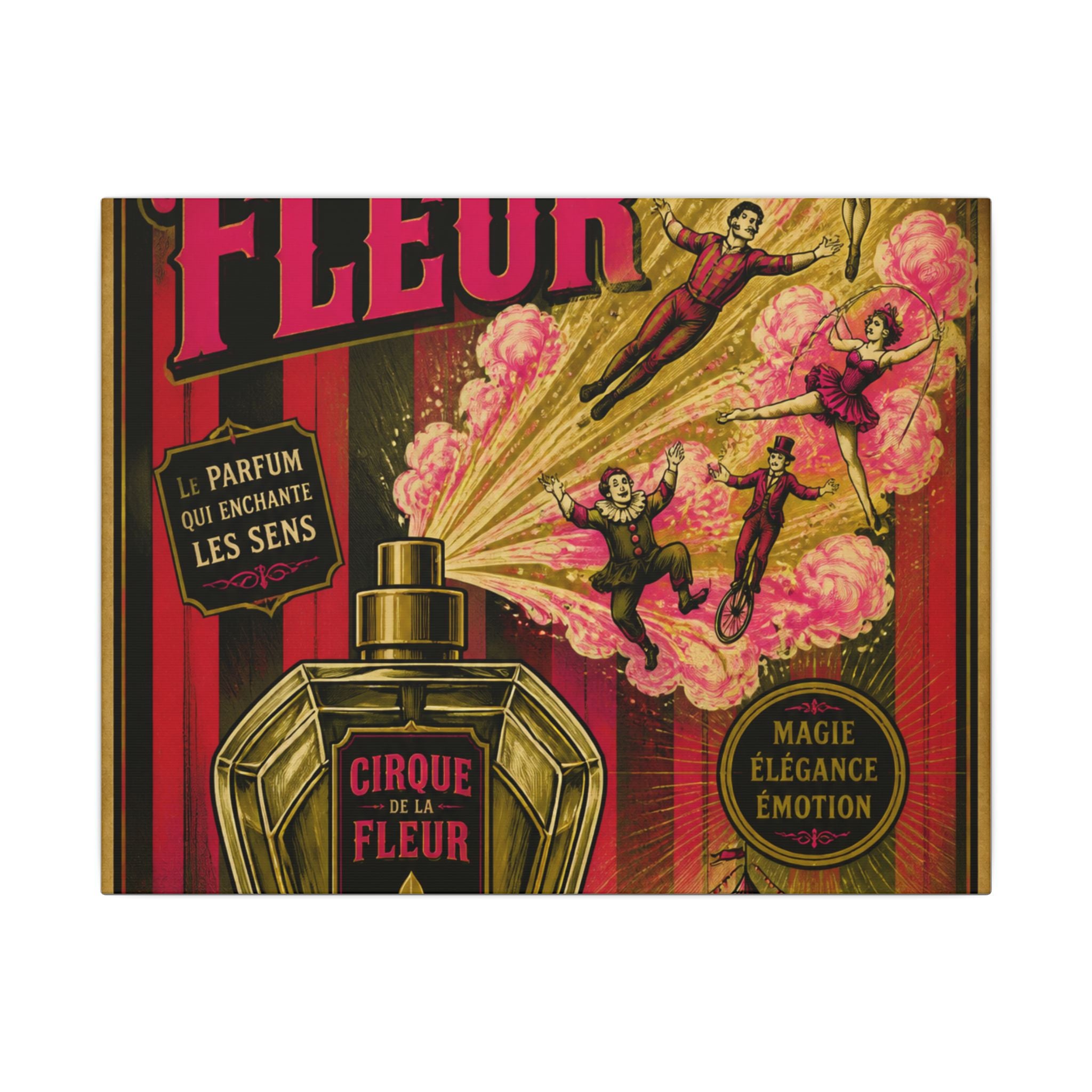 Perfume Bottle Fountain Wall Art Canvas 16×20 Vintage Circus Kitchen Decor Maximalist Print