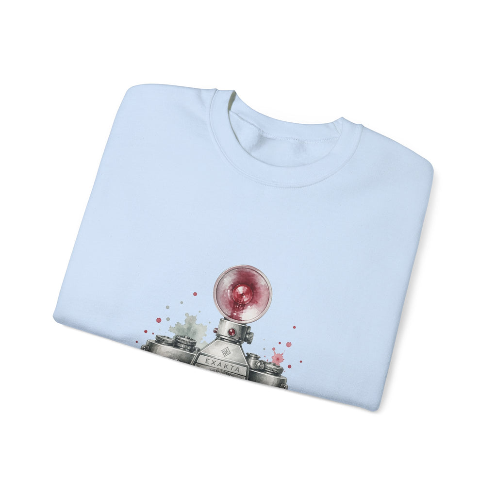 Matching Couple Sweatshirt - Camera & Film Matching Couple Comfort Colors Crew Watercolor Art His Hers Birthday Gift - Design A