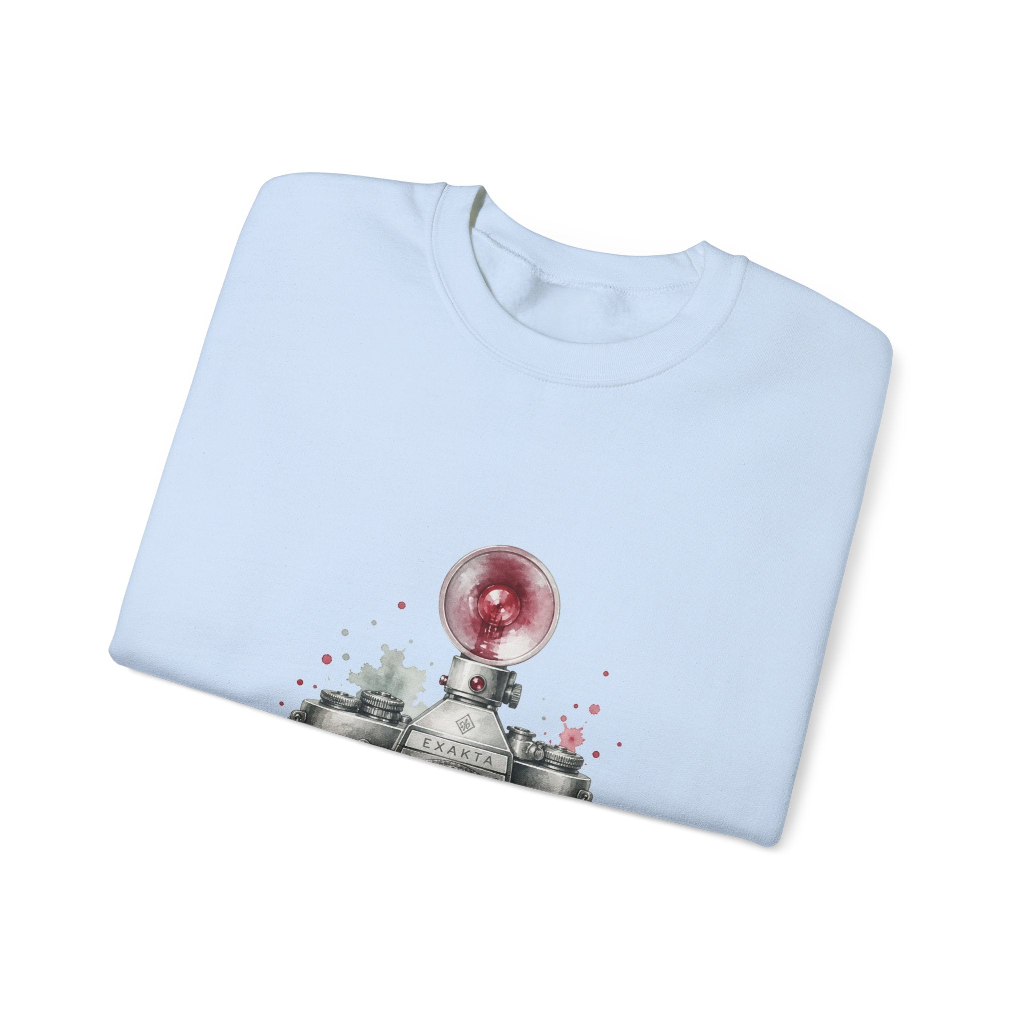 Matching Couple Sweatshirt - Camera & Film Matching Couple Comfort Colors Crew Watercolor Art His Hers Birthday Gift - Design A