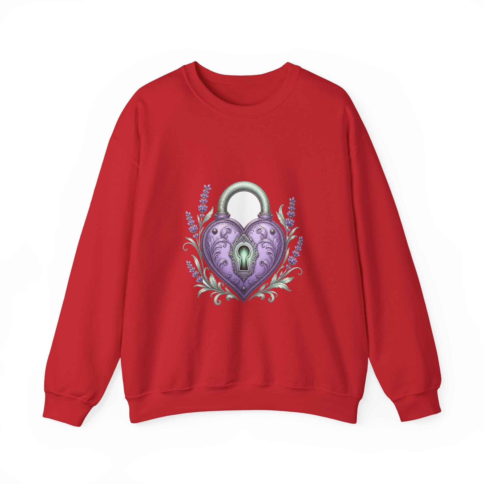 Matching Couple Sweatshirt - Key & Lock Matching Couple Comfort Colors Crew Vintage Art His Hers Honeymoon Gift - Design B