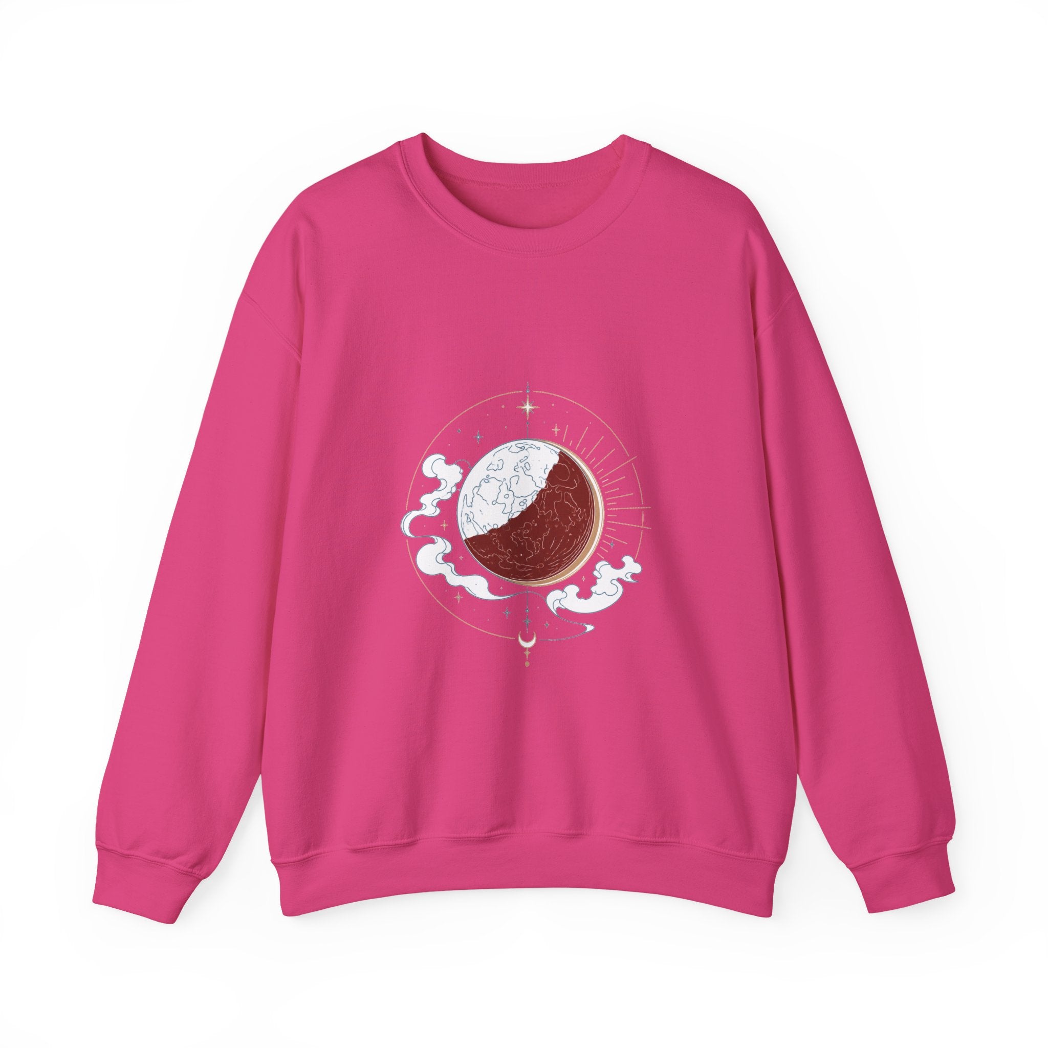 Matching Couple Sweatshirt - Solar & Lunar Eclipse Matching Couple Comfort Colors Crew Minimalist Art His Hers Christmas Gift - Design B