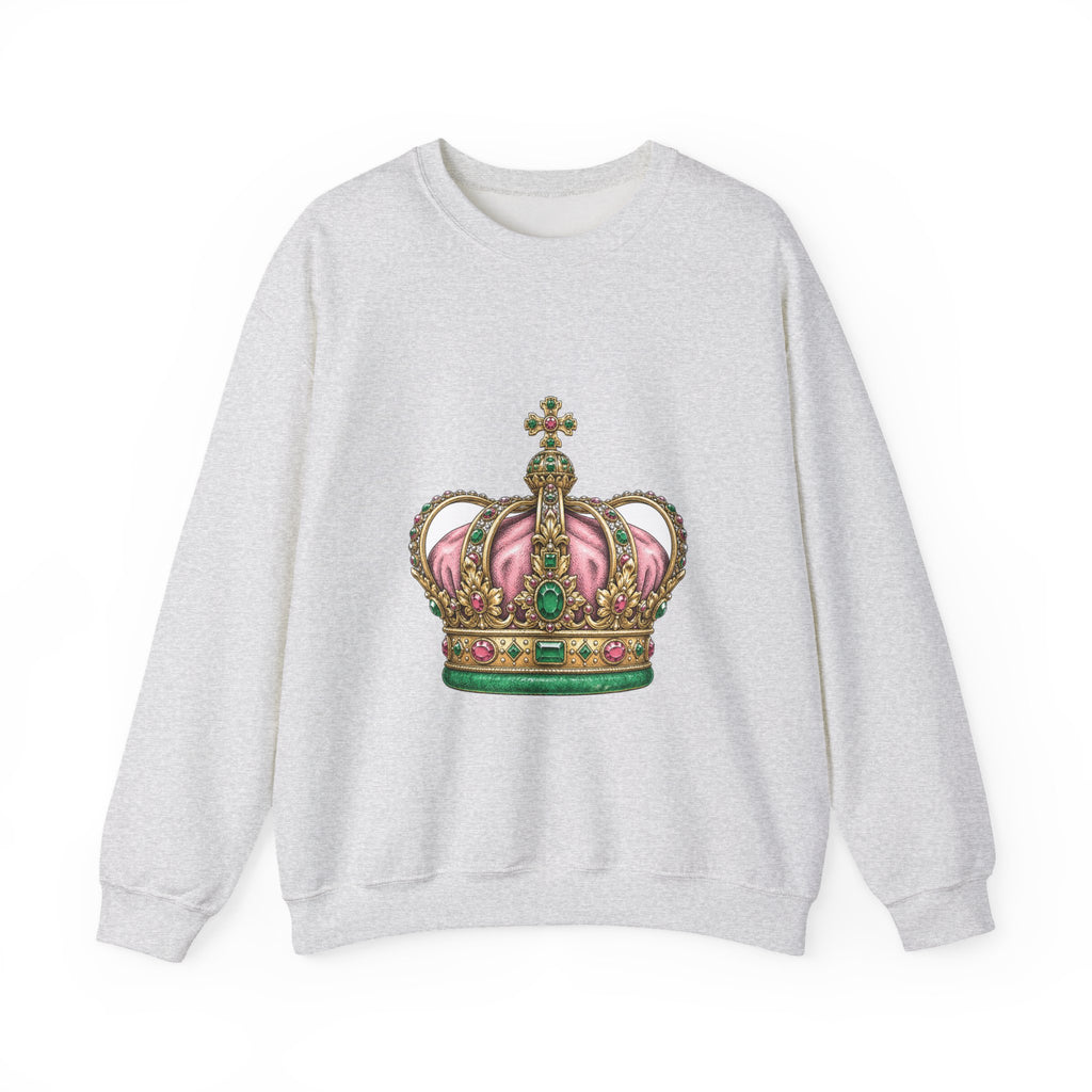 Matching Couple Sweatshirt - Crown & Shield Matching Couple Comfort Colors Crew Hand-Drawn Art His Hers Anniversary Gift - Design A
