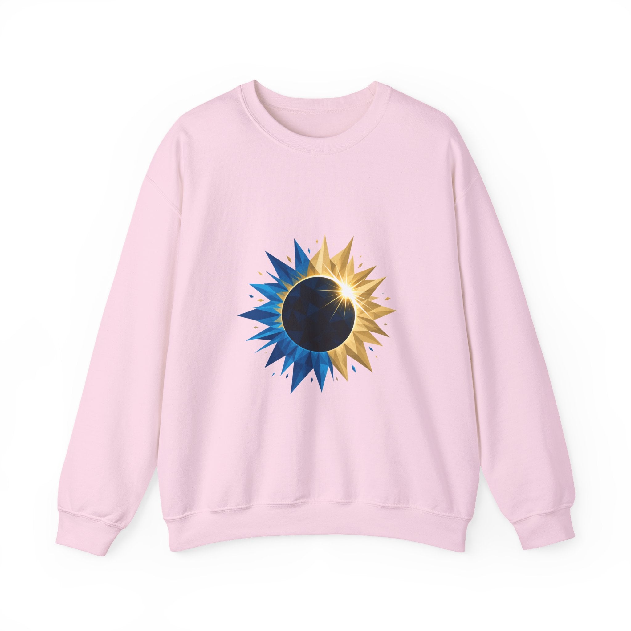 Matching Couple Sweatshirt - Solar & Lunar Eclipse Matching Couple Crewneck Sweatshirt Geometric Art His Hers Couple Gift - Design A