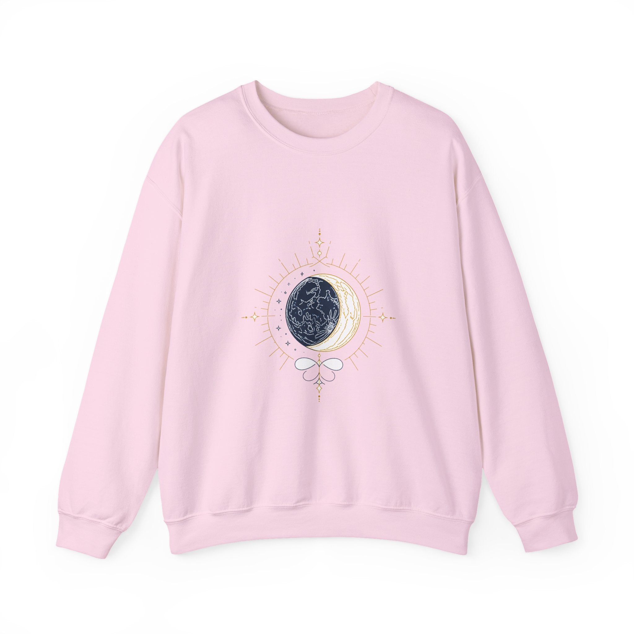 Matching Couple Sweatshirt - Solar & Lunar Eclipse Matching Couple Premium Fleece Sweatshirt Minimalist Art His Hers Christmas Gift - Design B