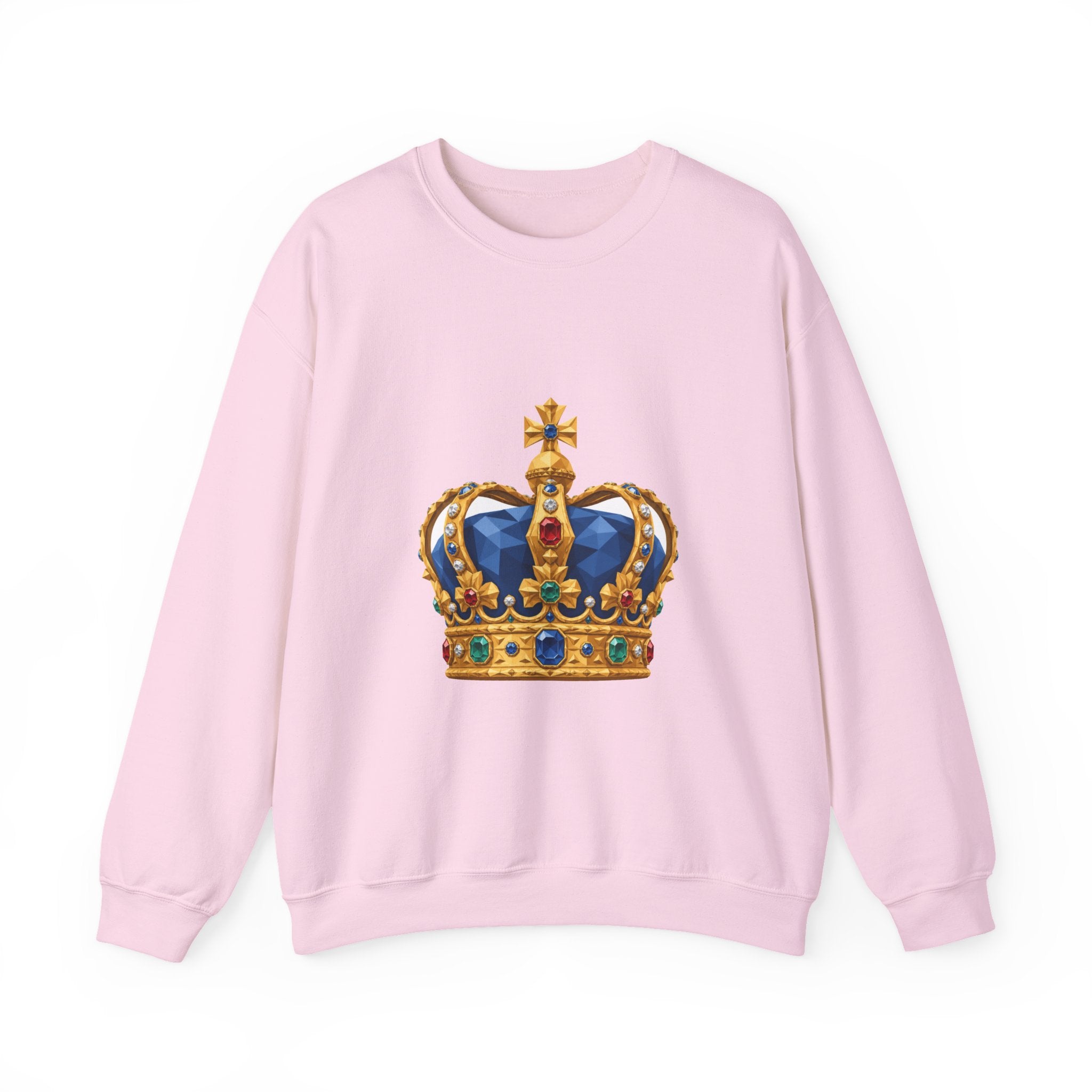Matching Couple Sweatshirt - Crown & Shield Matching Couple Premium Fleece Sweatshirt Geometric Art His Hers Love Gift - Design A