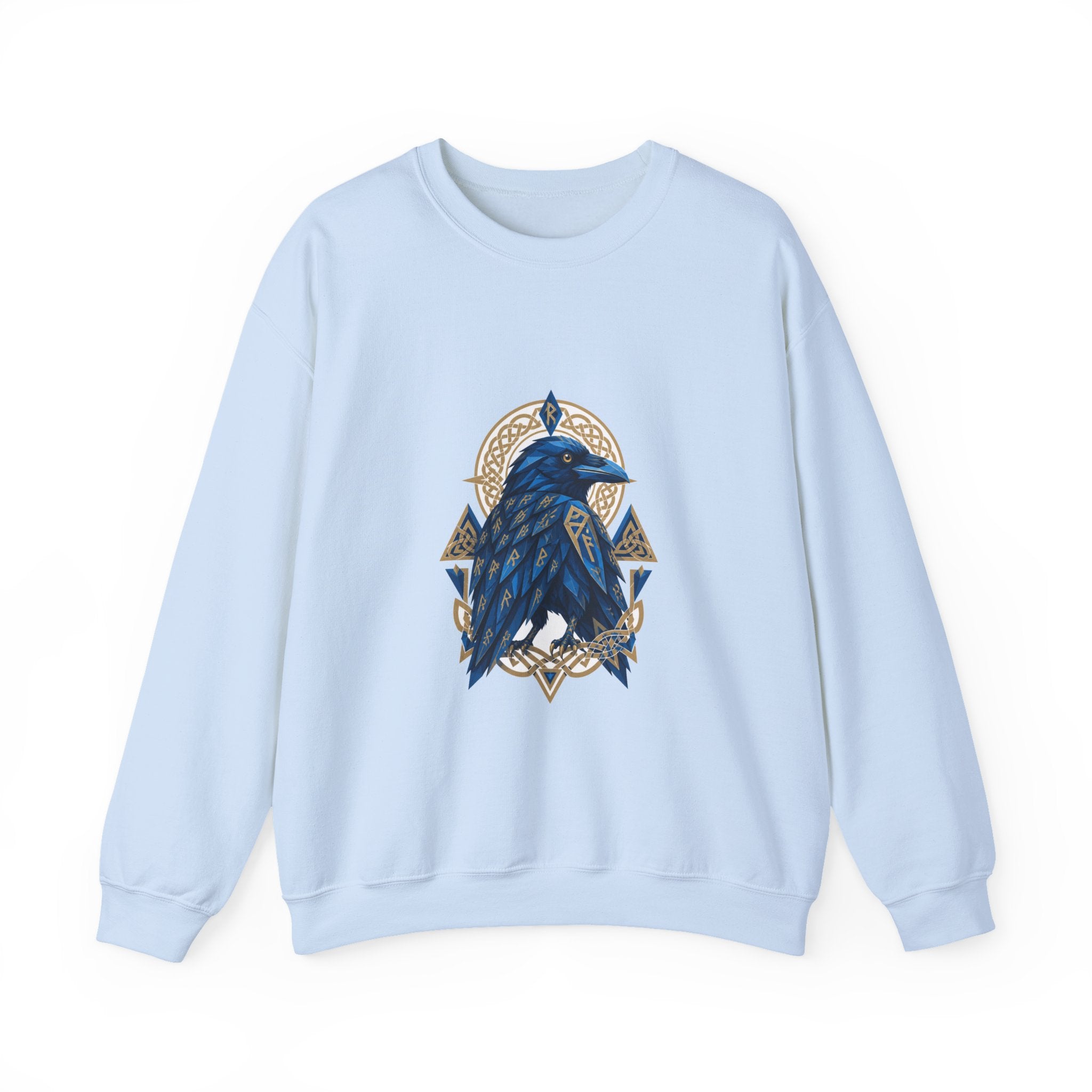 Matching Couple Sweatshirt - Huginn & Muninn Matching Couple Crewneck Sweatshirt Geometric Art His Hers Couple Gift - Design A