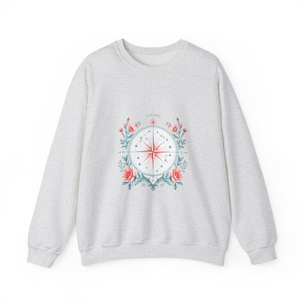 Matching Couple Sweatshirt - Shooting Star & North Star Matching Couple Premium Fleece Sweatshirt Vintage Art His Hers Honeymoon Gift - Design B