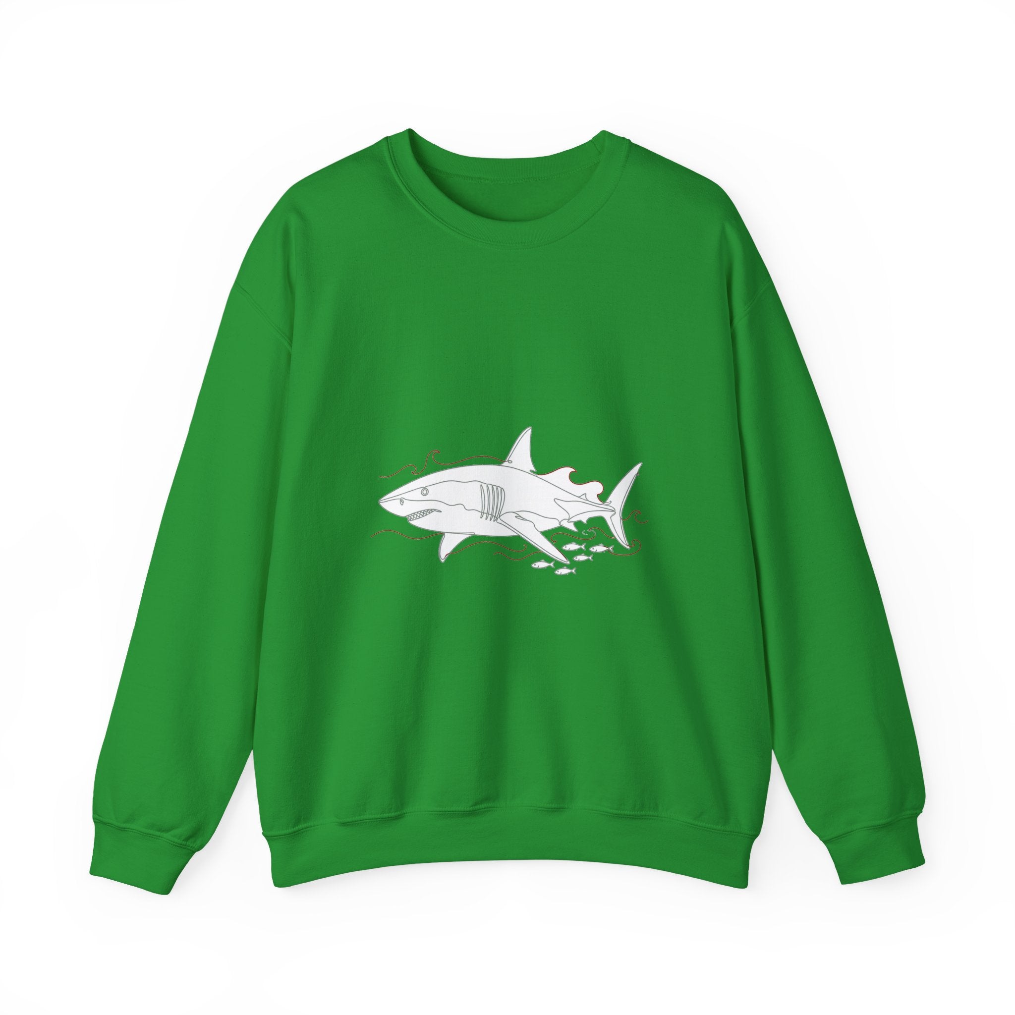 Matching Couple Sweatshirt - Shark & Dolphin Matching Couple Premium Fleece Sweatshirt Minimalist Art His Hers Christmas Gift - Design A