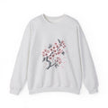 Matching Couple Sweatshirt - Cherry Blossom & Maple Leaf Matching Couple Crewneck Sweatshirt Vintage Art His Hers Wedding Gift - Design A