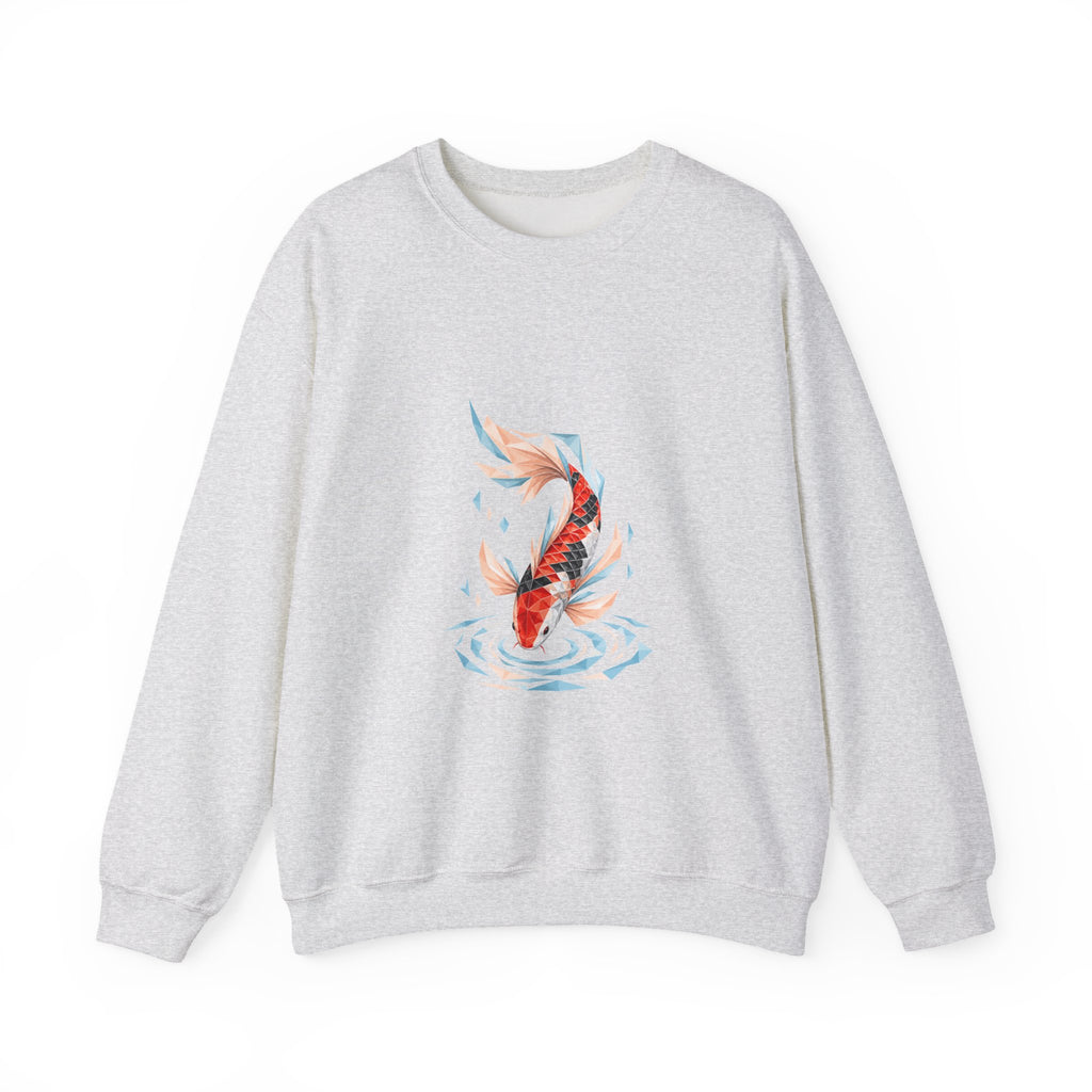 Matching Couple Sweatshirt - Koi Fish Yin Yang Matching Couple Premium Fleece Sweatshirt Geometric Art His Hers Love Gift - Design B