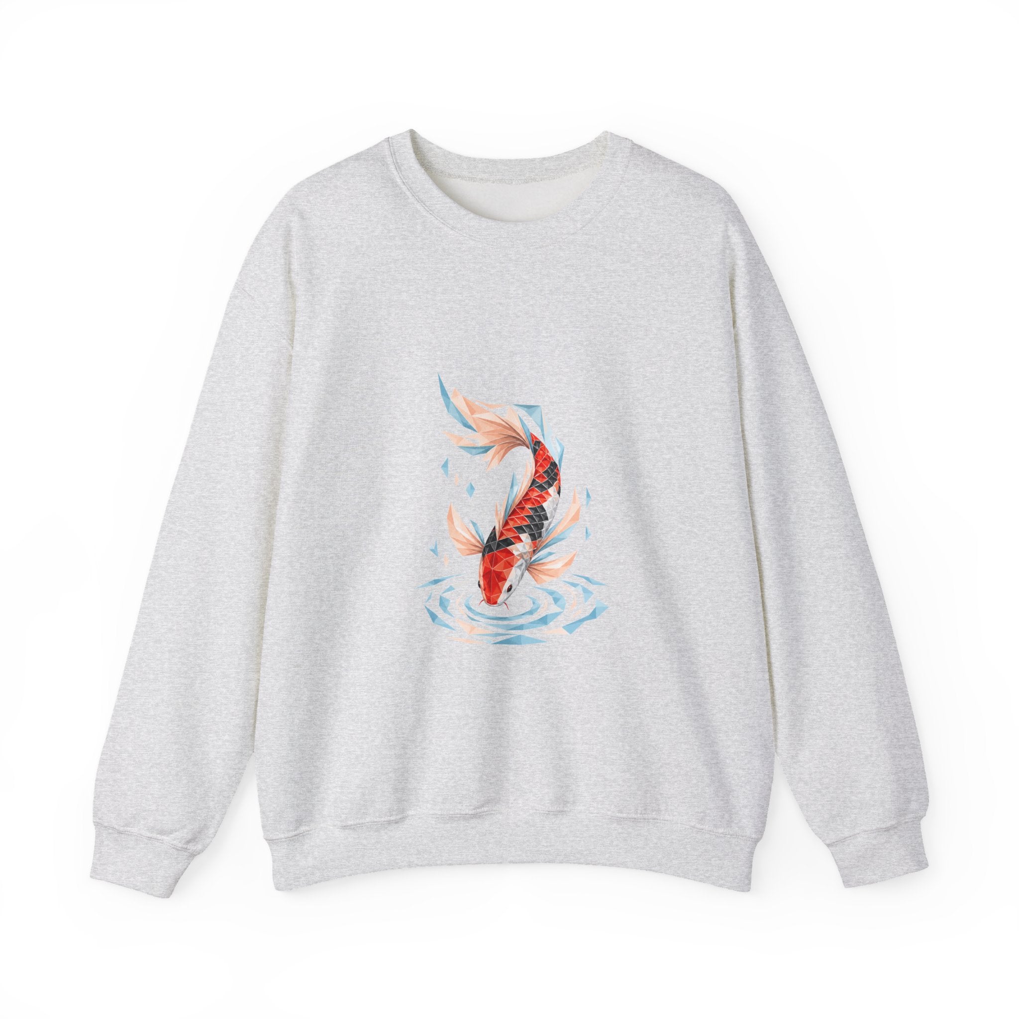 Matching Couple Sweatshirt - Koi Fish Yin Yang Matching Couple Premium Fleece Sweatshirt Geometric Art His Hers Love Gift - Design B