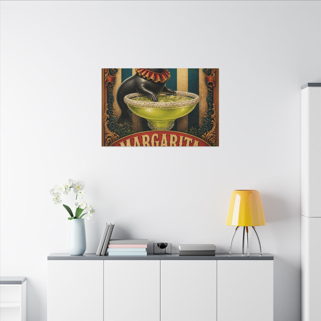 Margarita Balancing Seal Wall Art Canvas 24×36 Baroque Studio Decor Maximalist Print