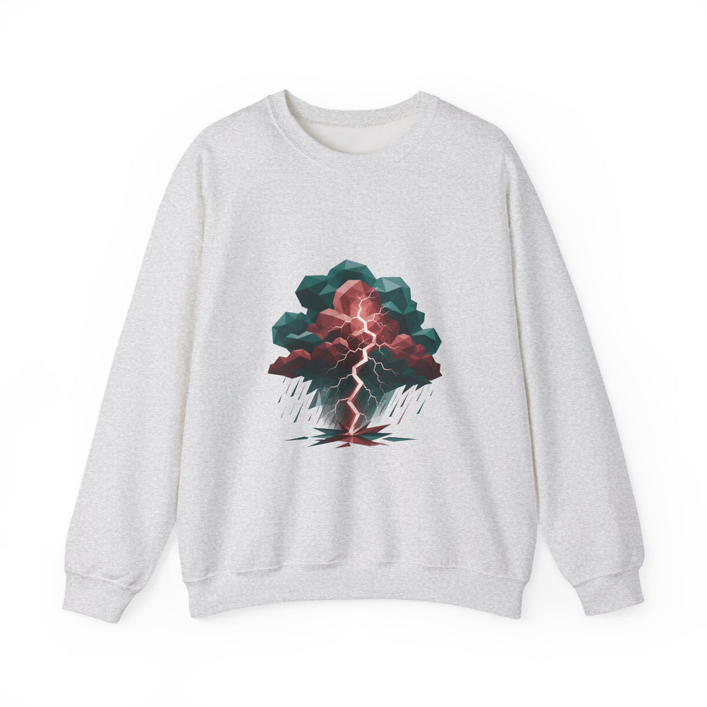 Matching Couple Sweatshirt - Storm & Rainbow Matching Couple Crewneck Sweatshirt Geometric Art His Hers Couple Gift - Design A