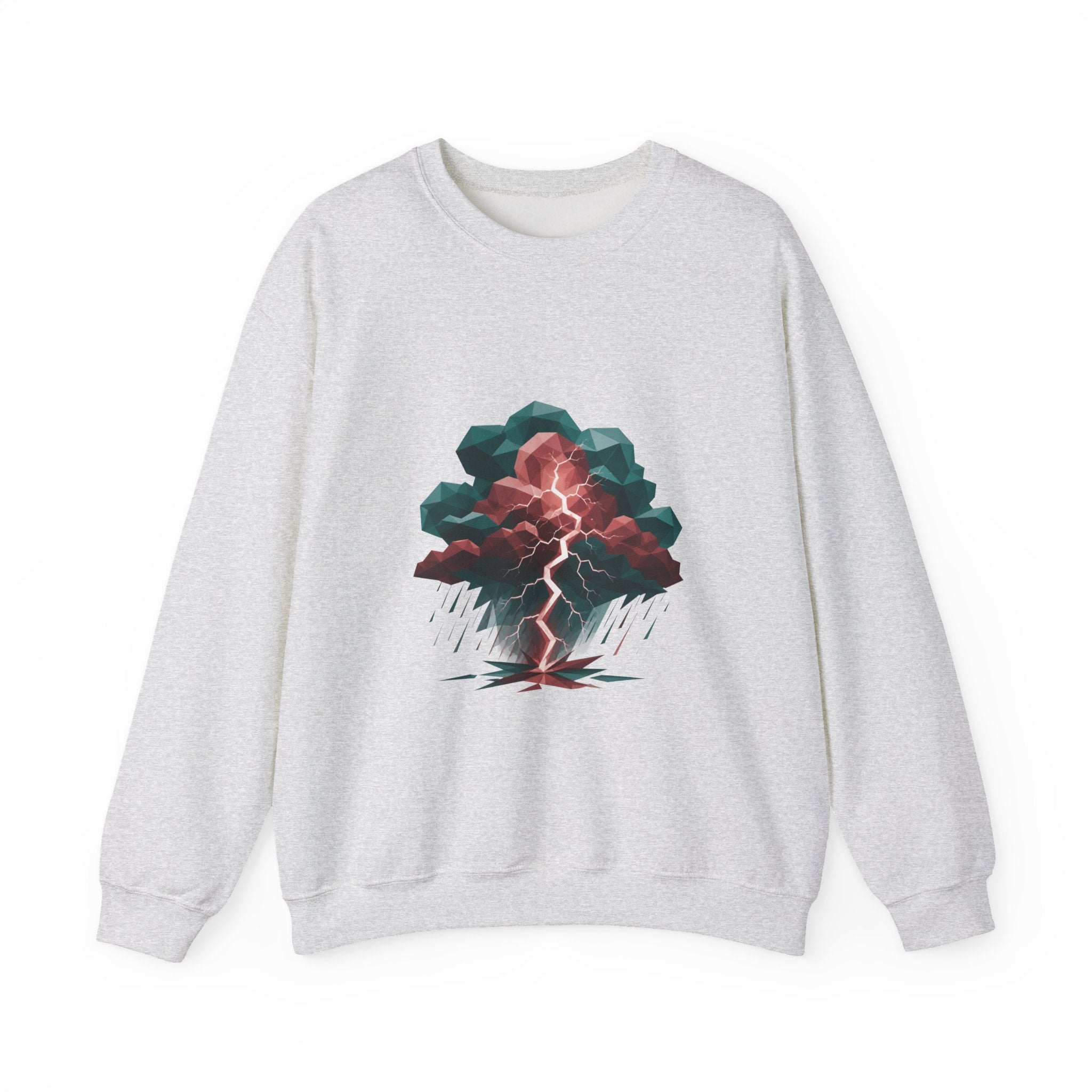 Matching Couple Sweatshirt - Storm & Rainbow Matching Couple Crewneck Sweatshirt Geometric Art His Hers Couple Gift - Design A