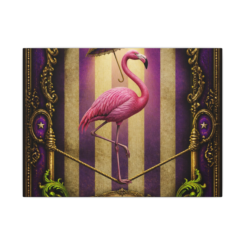 Flamingo Tightrope Wall Art Canvas 16×20 Baroque Home Office Decor Maximalist Print