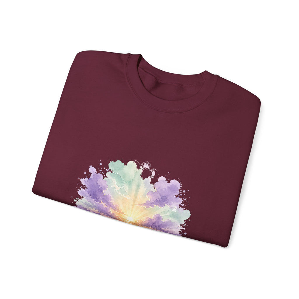 Matching Couple Sweatshirt - Sunrise & Sunset Matching Couple Comfort Colors Crew Watercolor Art His Hers Birthday Gift - Design A