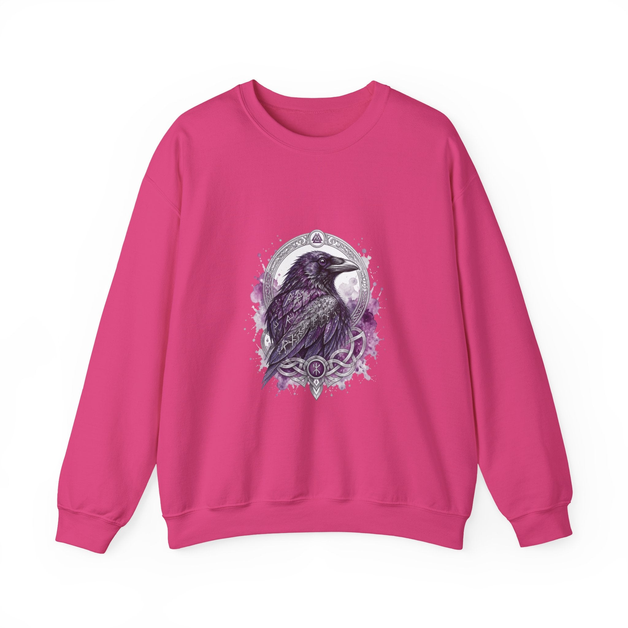 Matching Couple Sweatshirt - Huginn & Muninn Matching Couple Premium Fleece Sweatshirt Watercolor Art His Hers Birthday Gift - Design A