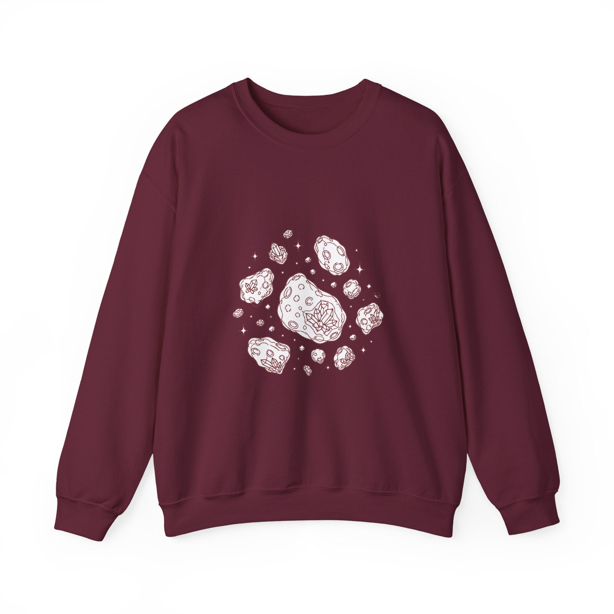 Matching Couple Sweatshirt - Comet & Asteroid Matching Couple Comfort Colors Crew Minimalist Art His Hers Christmas Gift - Design B