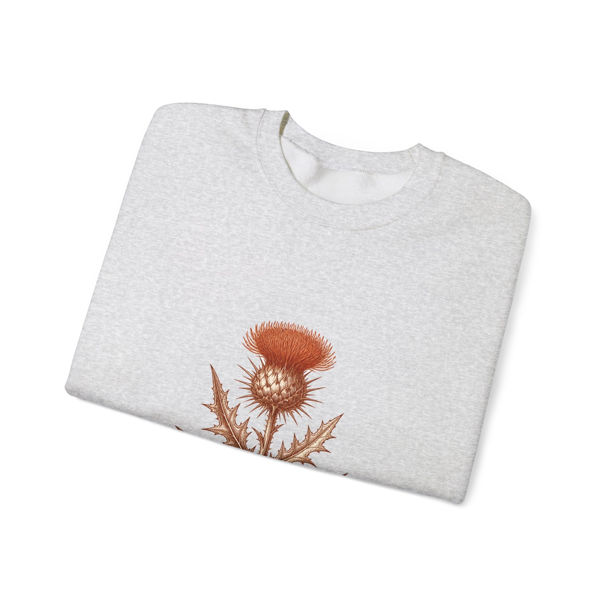 Matching Couple Sweatshirt - Lavender & Thistle Matching Couple Crewneck Sweatshirt Vintage Art His Hers Wedding Gift - Design B