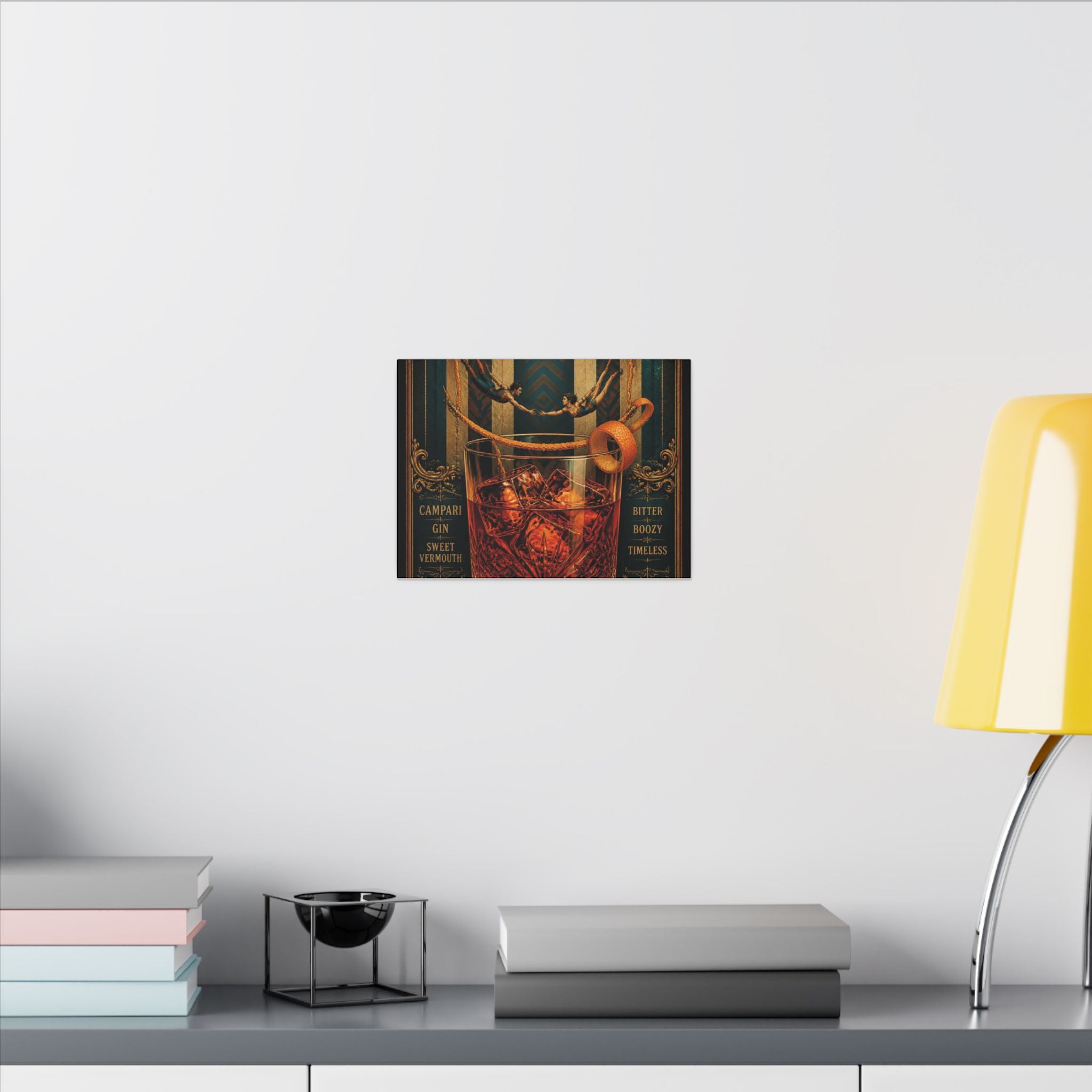 Negroni Trapeze Act Wall Art Canvas 16×20 Baroque Home Office Decor Maximalist Print