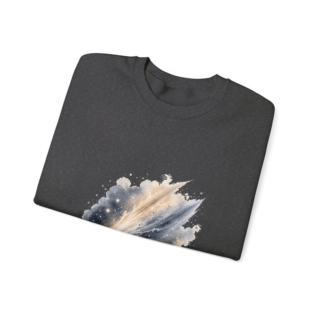 Matching Couple Sweatshirt - Comet & Asteroid Matching Couple Comfort Colors Crew Watercolor Art His Hers Birthday Gift - Design A