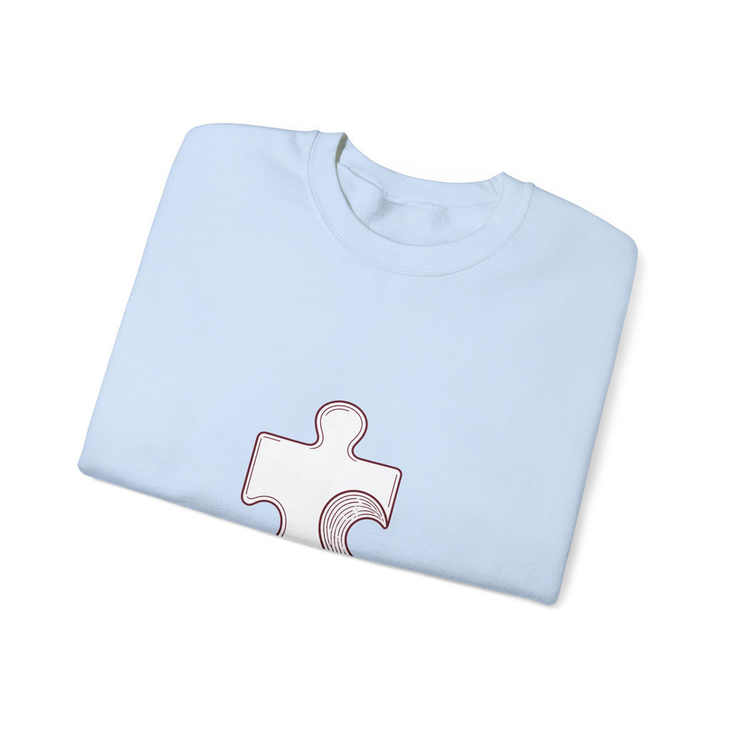 Matching Couple Sweatshirt - Puzzle Pieces Matching Couple Premium Fleece Sweatshirt Minimalist Art His Hers Christmas Gift - Design A