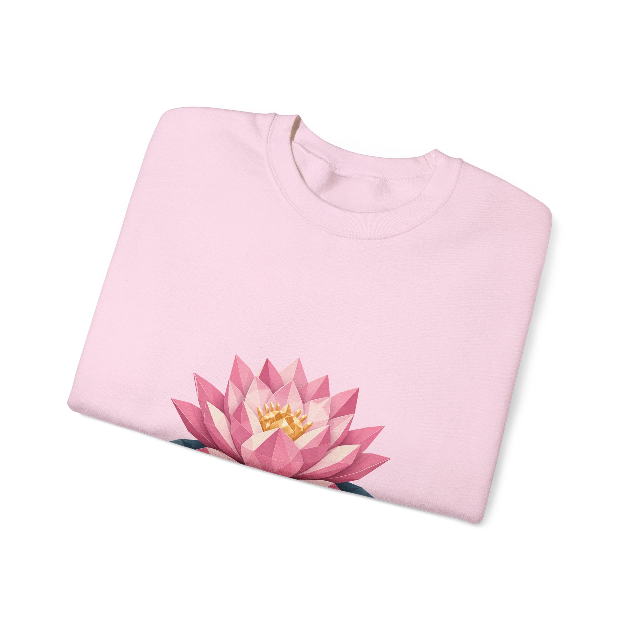 Matching Couple Sweatshirt - Open & Closed Lotus Matching Couple Crewneck Sweatshirt Geometric Art His Hers Couple Gift - Design A