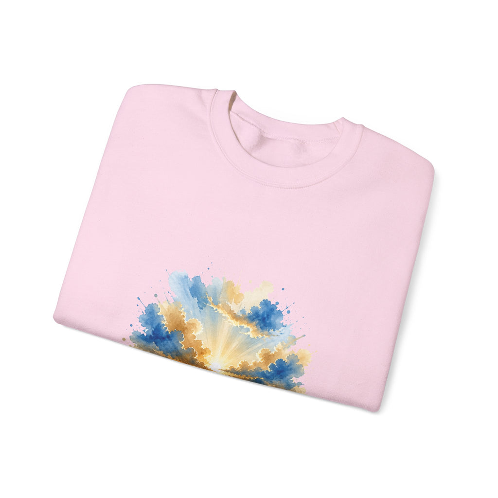 Matching Couple Sweatshirt - Sunrise & Sunset Matching Couple Crewneck Sweatshirt Watercolor Art His Hers Engagement Gift - Design A