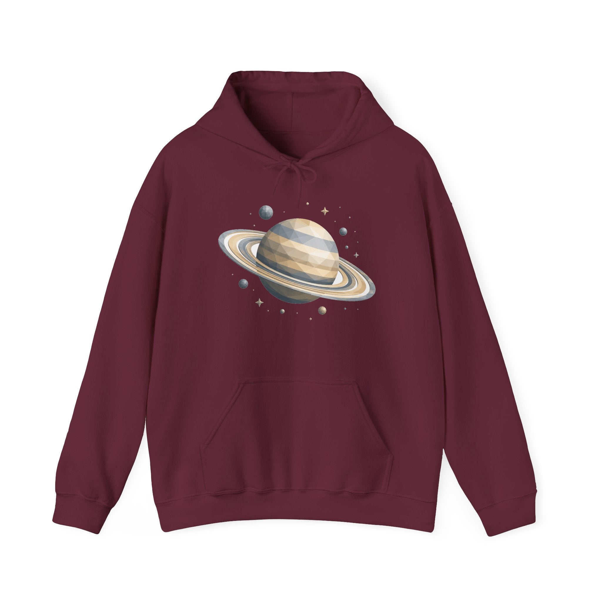 Matching Couple Sweatshirt - Saturn & Jupiter Matching Couple Hooded Sweatshirt Geometric Art His Hers Couple Gift - Design A