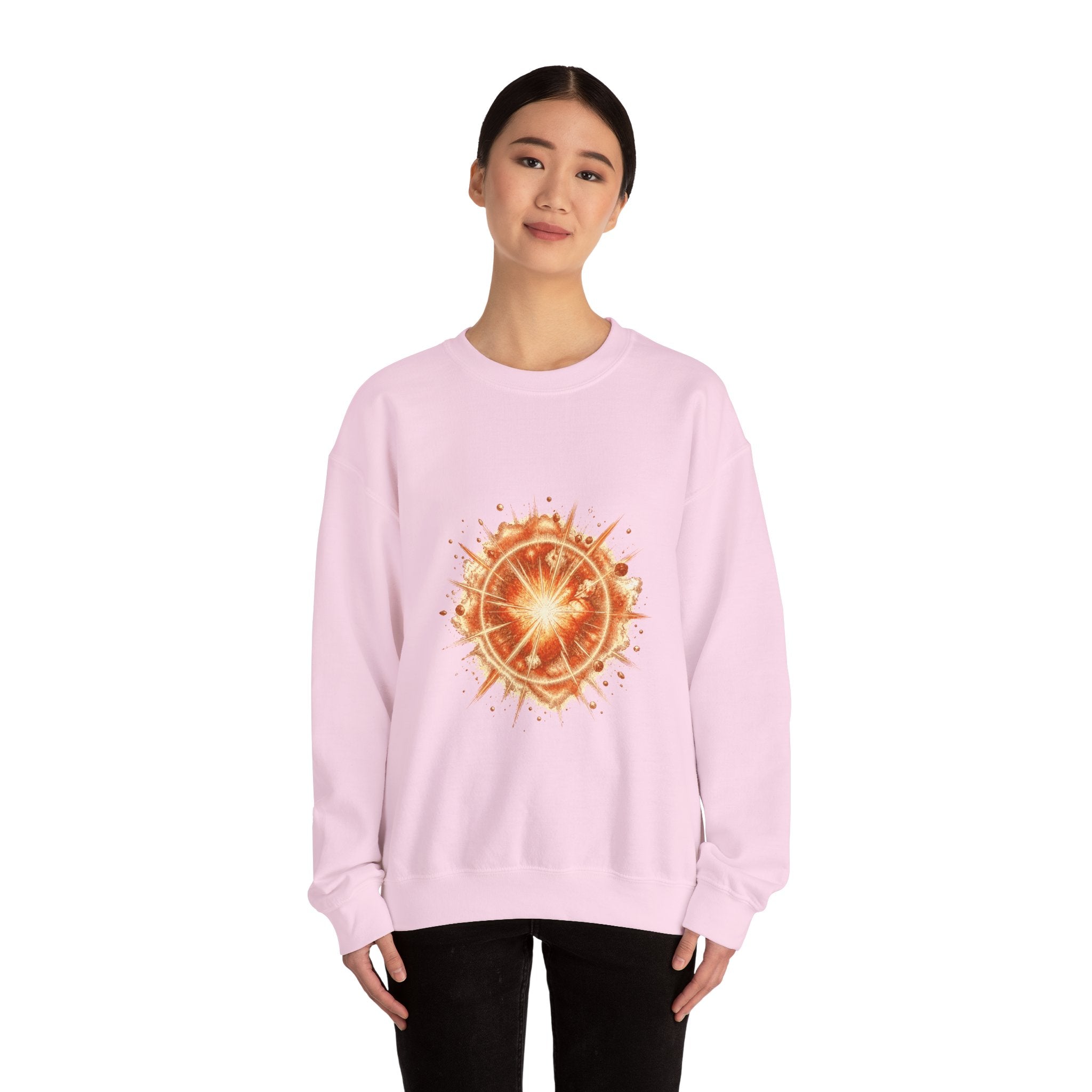 Matching Couple Sweatshirt - Galaxy & Supernova Matching Couple Crewneck Sweatshirt Hand-Drawn Art His Hers Best Friend Gift - Design B