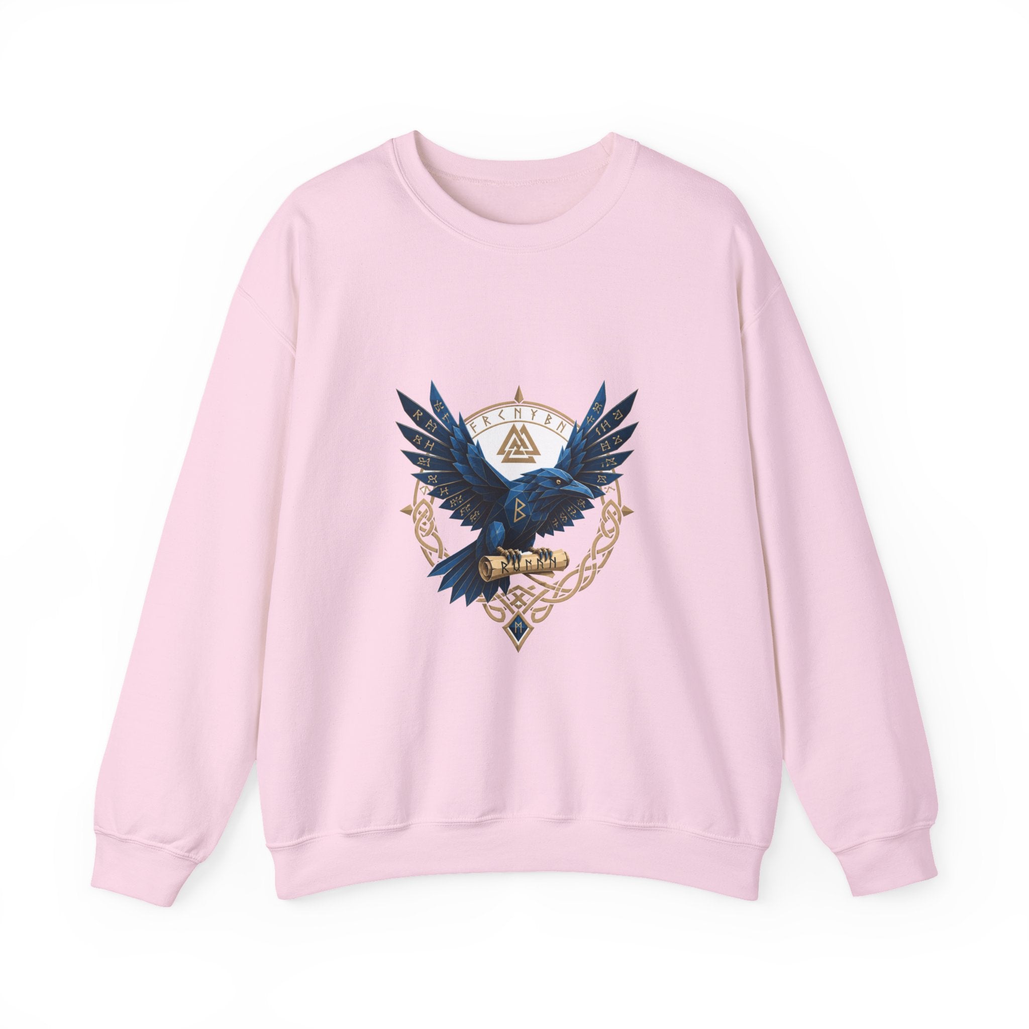 Matching Couple Sweatshirt - Huginn & Muninn Matching Couple Crewneck Sweatshirt Geometric Art His Hers Couple Gift - Design B
