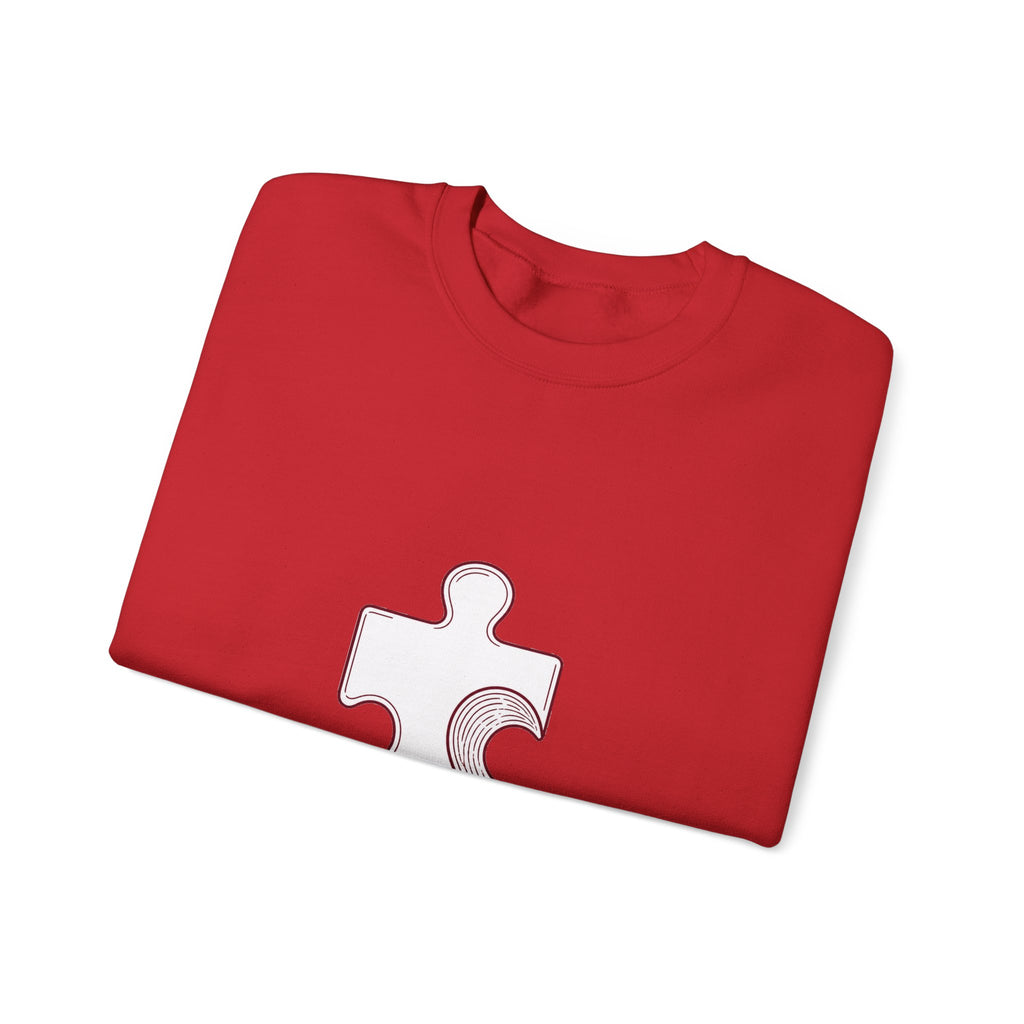 Matching Couple Sweatshirt - Puzzle Pieces Matching Couple Premium Fleece Sweatshirt Minimalist Art His Hers Christmas Gift - Design A
