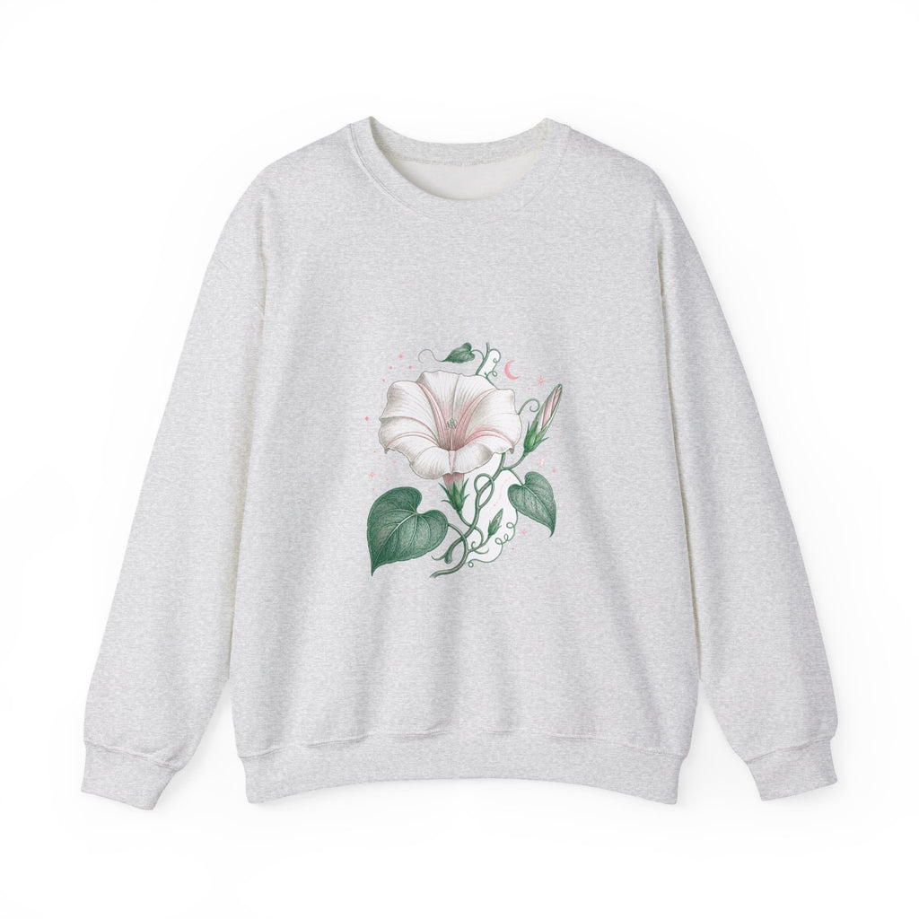 Matching Couple Sweatshirt - Sunflower & Moonflower Matching Couple Crewneck Sweatshirt Vintage Art His Hers Wedding Gift - Design B