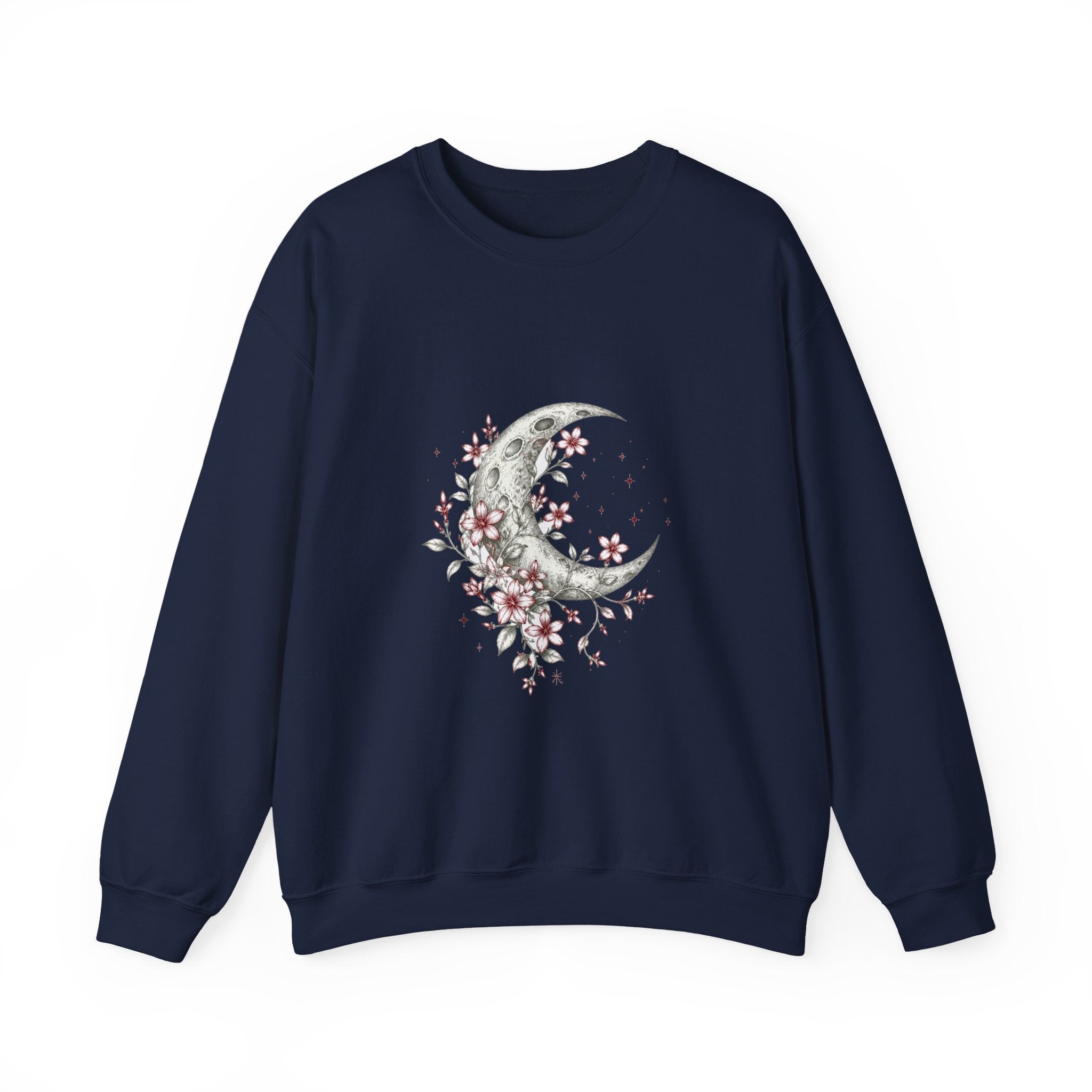 Matching Couple Sweatshirt - Sun & Moon Matching Couple Crewneck Sweatshirt Hand-Drawn Art His Hers Best Friend Gift - Design A