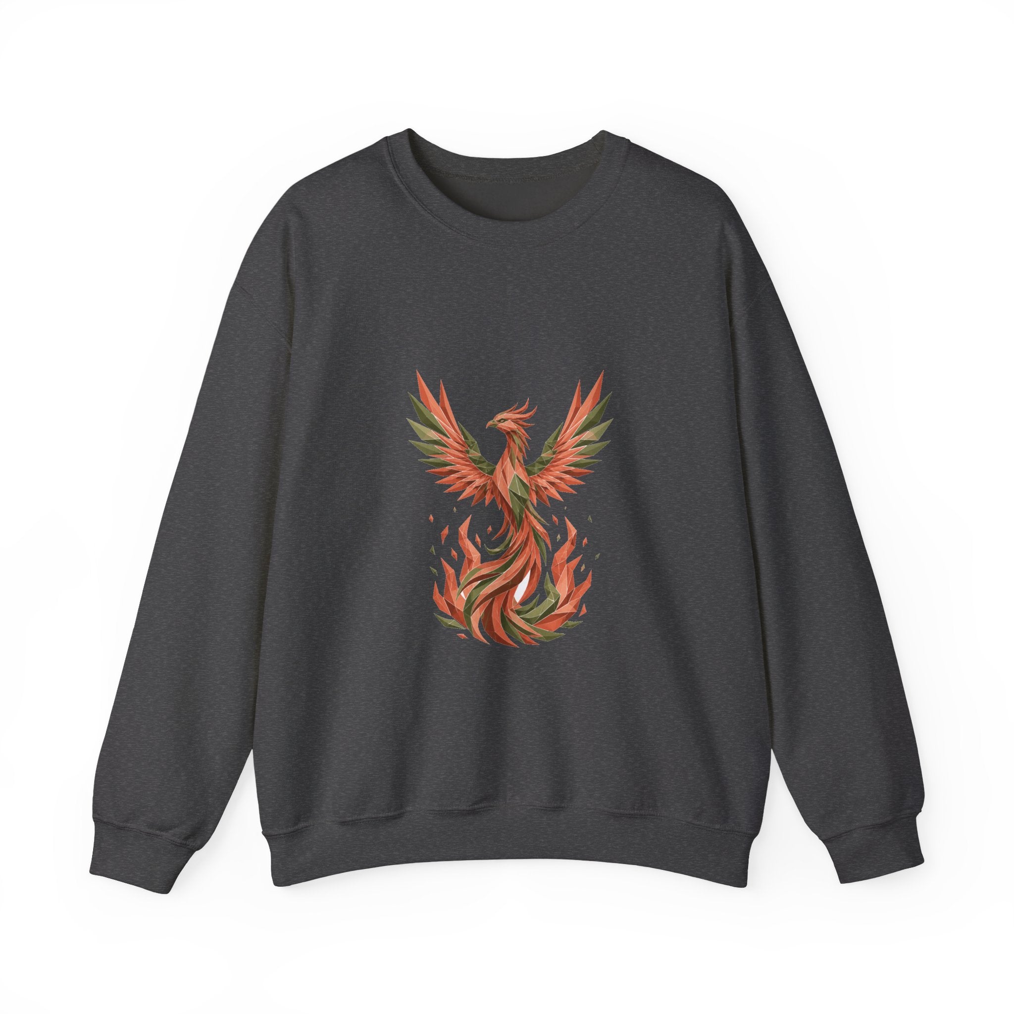 Matching Couple Sweatshirt - Dragon & Phoenix Matching Couple Comfort Colors Crew Geometric Art His Hers Love Gift - Design B