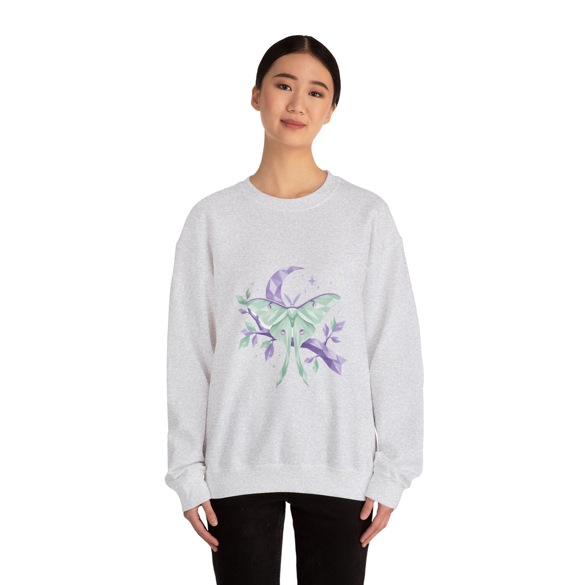 Matching Couple Sweatshirt - Butterfly & Moth Matching Couple Comfort Colors Crew Geometric Art His Hers Love Gift - Design B