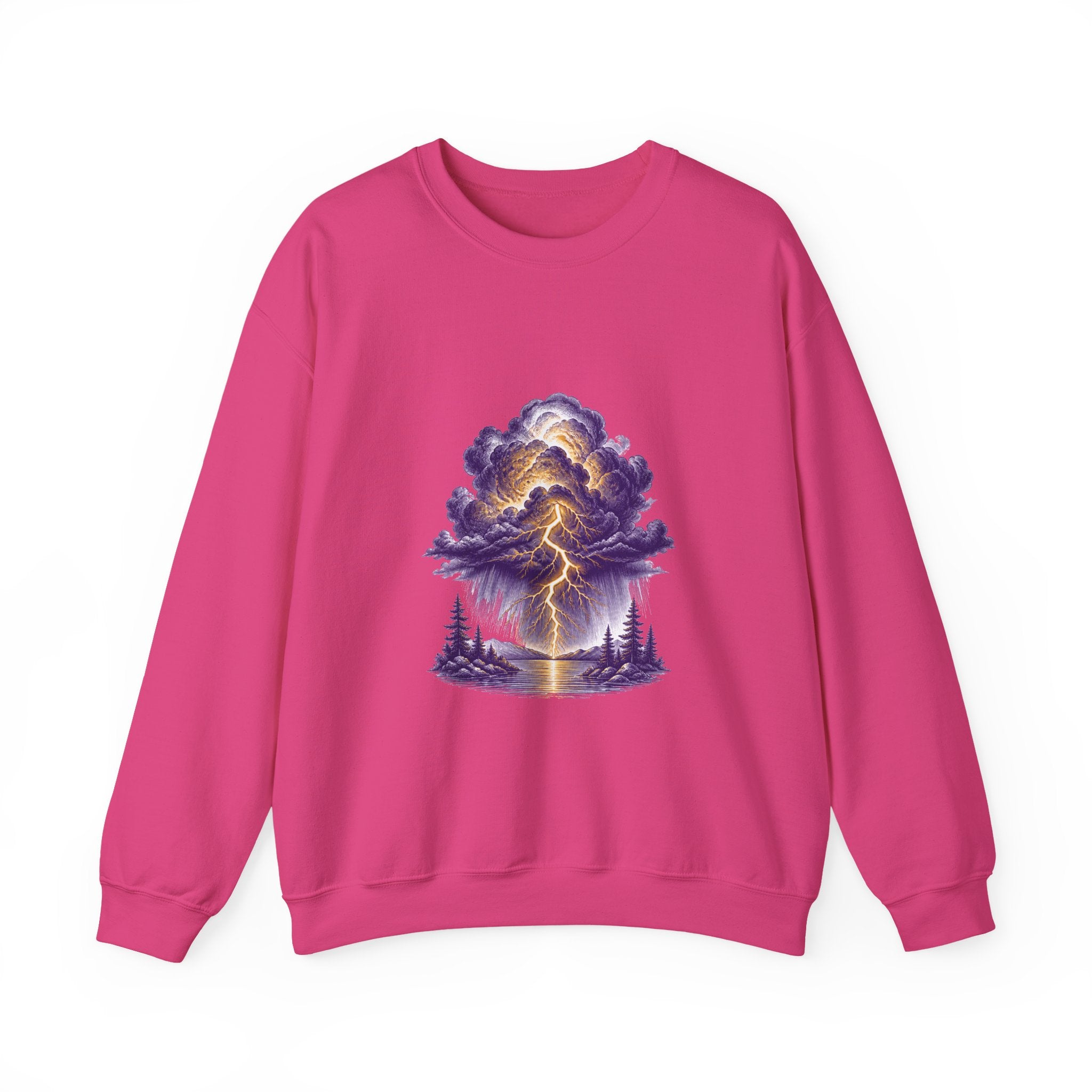 Matching Couple Sweatshirt - Storm & Rainbow Matching Couple Premium Fleece Sweatshirt Vintage Art His Hers Honeymoon Gift - Design A
