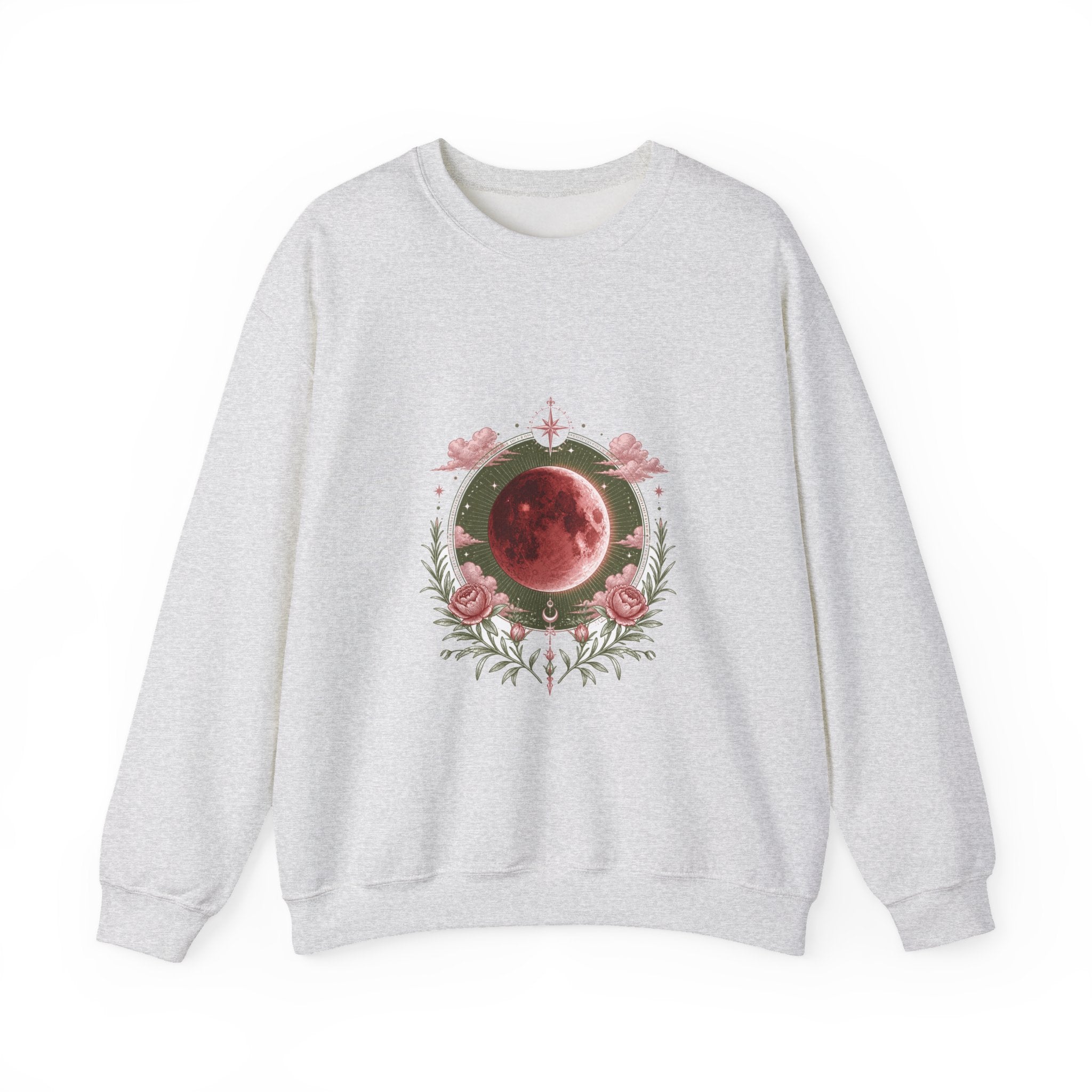 Matching Couple Sweatshirt - Solar & Lunar Eclipse Matching Couple Crewneck Sweatshirt Vintage Art His Hers Wedding Gift - Design B